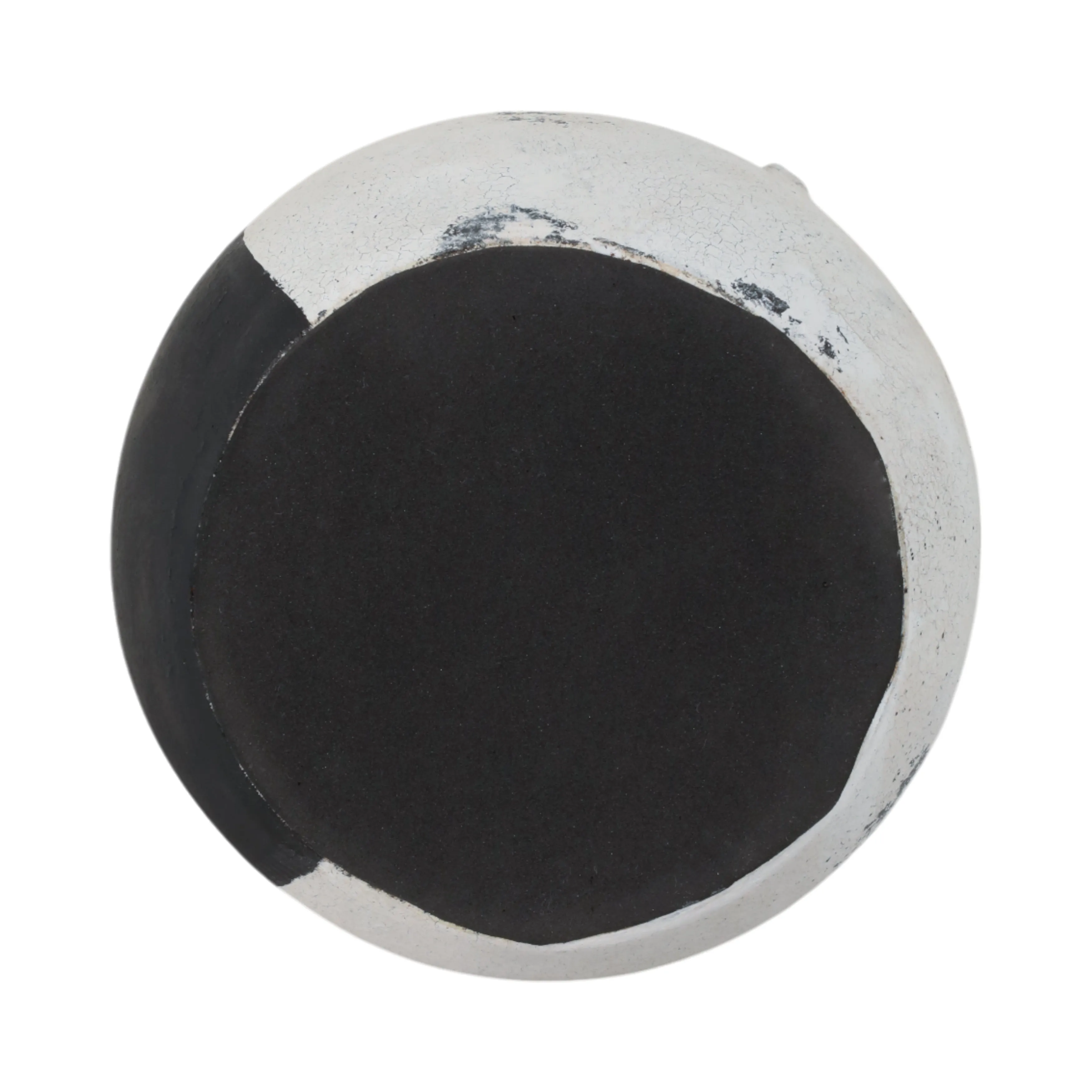 10" Black Patch Modern Terracotta Vase, Ivory/blk