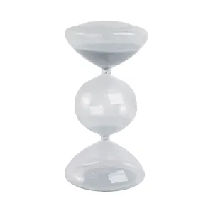 10x5" Glass 60min Large Bubble Sandtimer, Clear