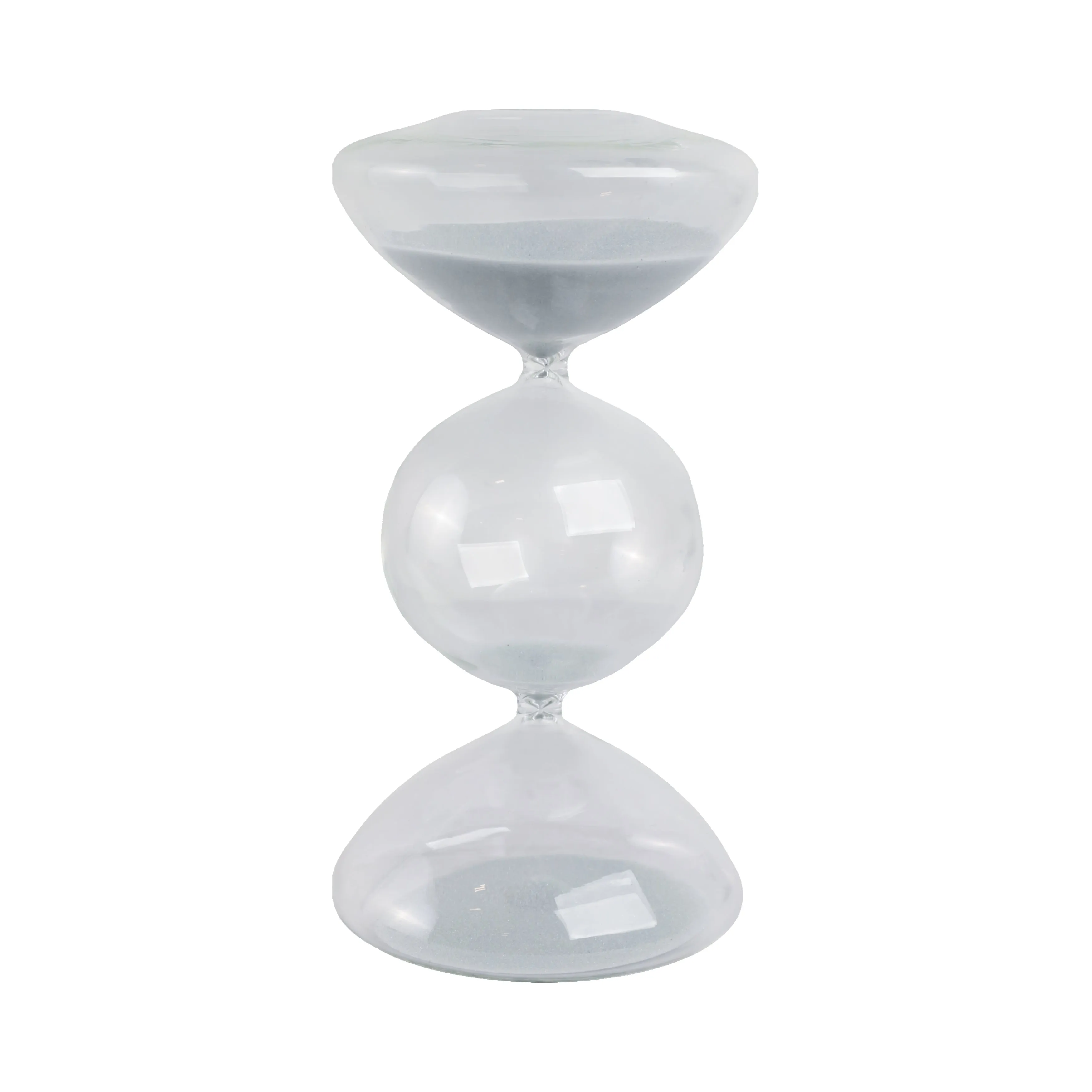 10x5" Glass 60min Large Bubble Sandtimer, Clear