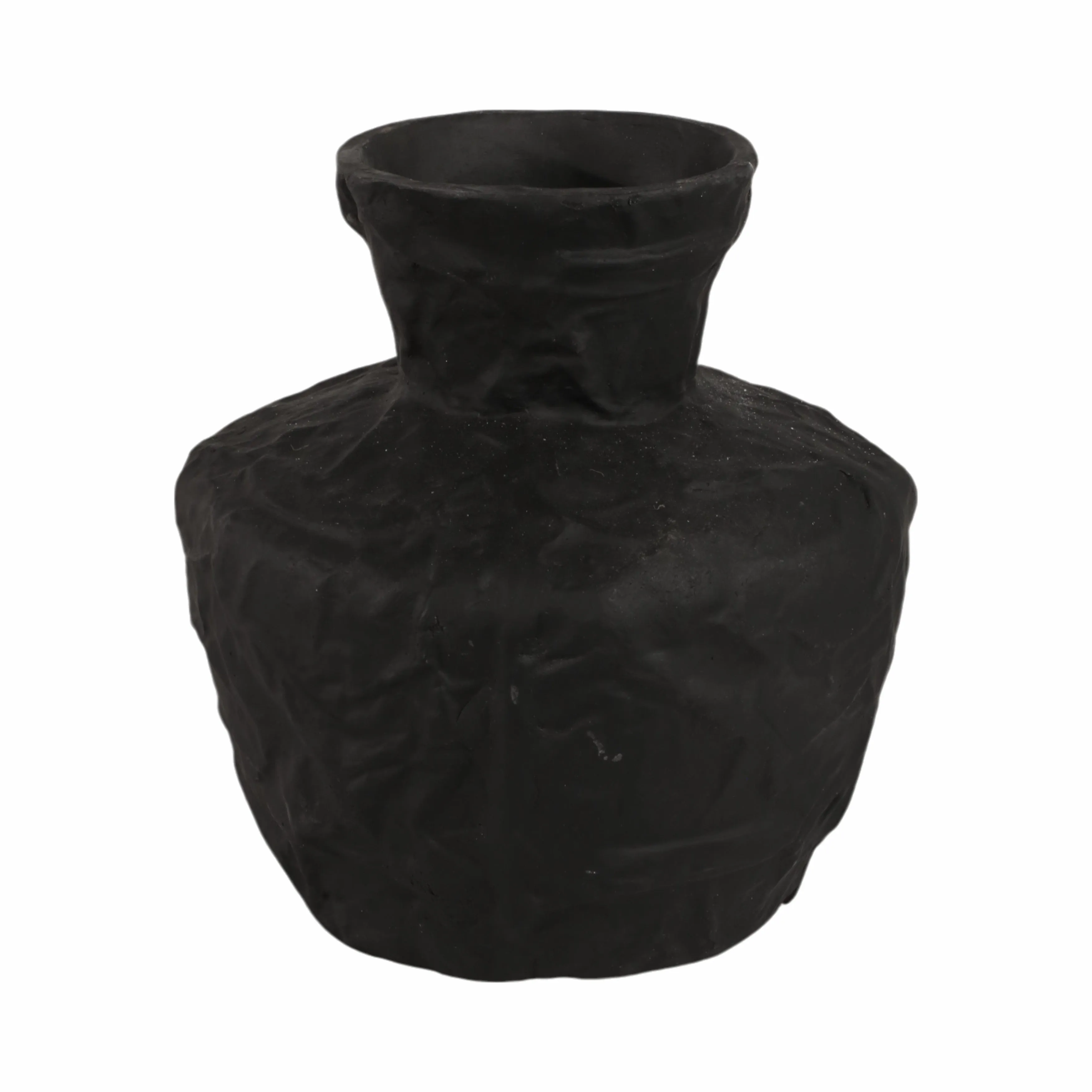 11" Cleo Medium Black Ecomix Vase