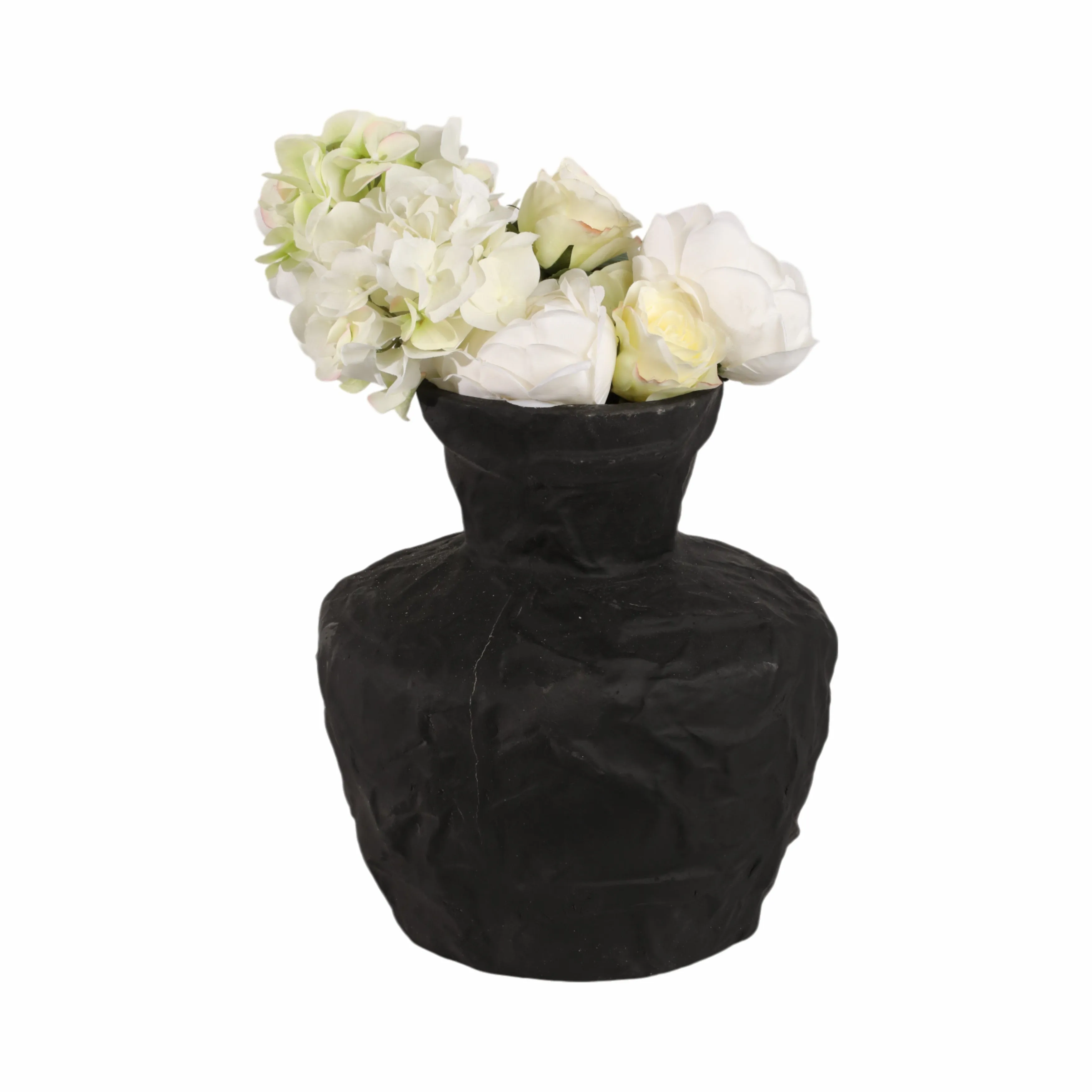 11" Cleo Medium Black Ecomix Vase