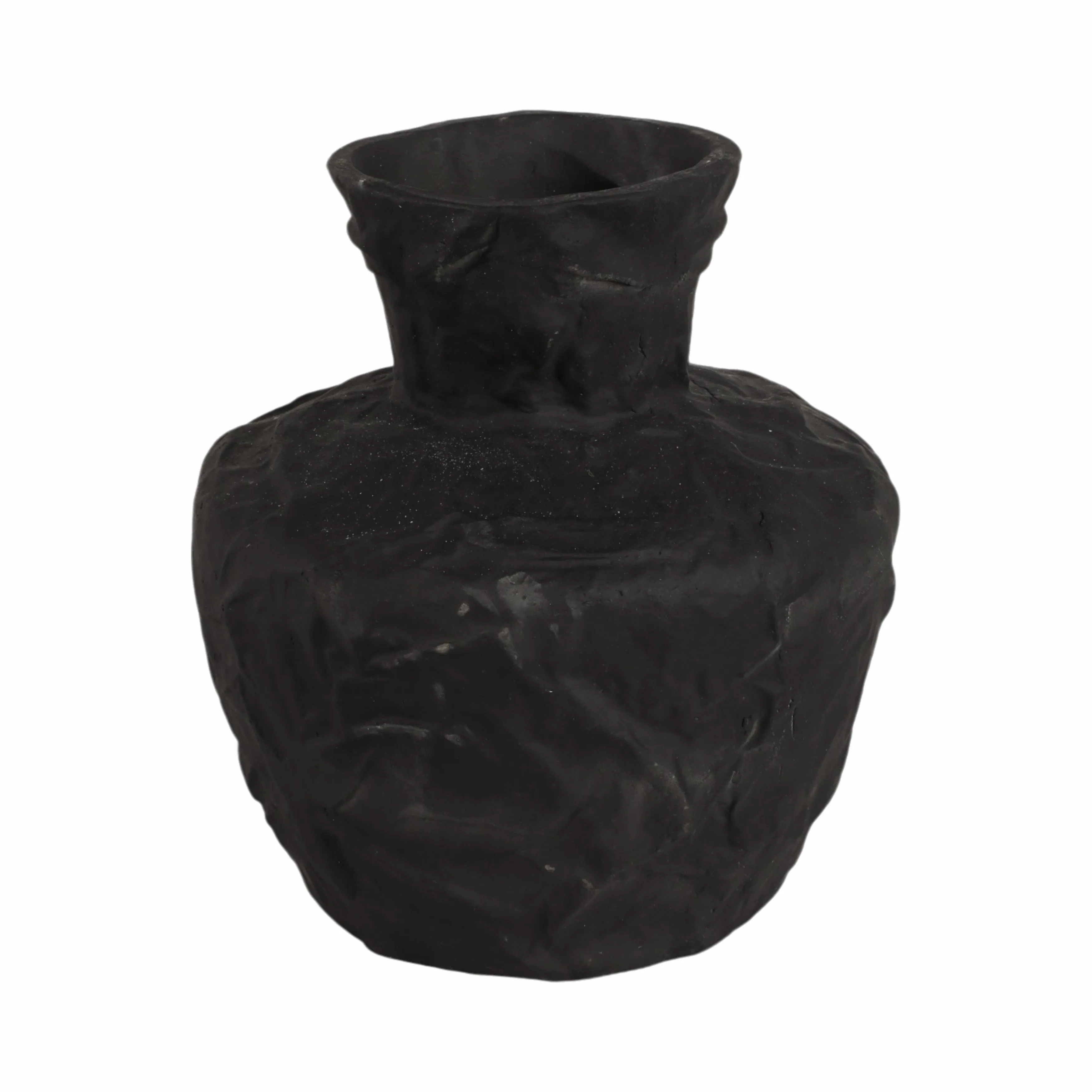 11" Cleo Medium Black Ecomix Vase