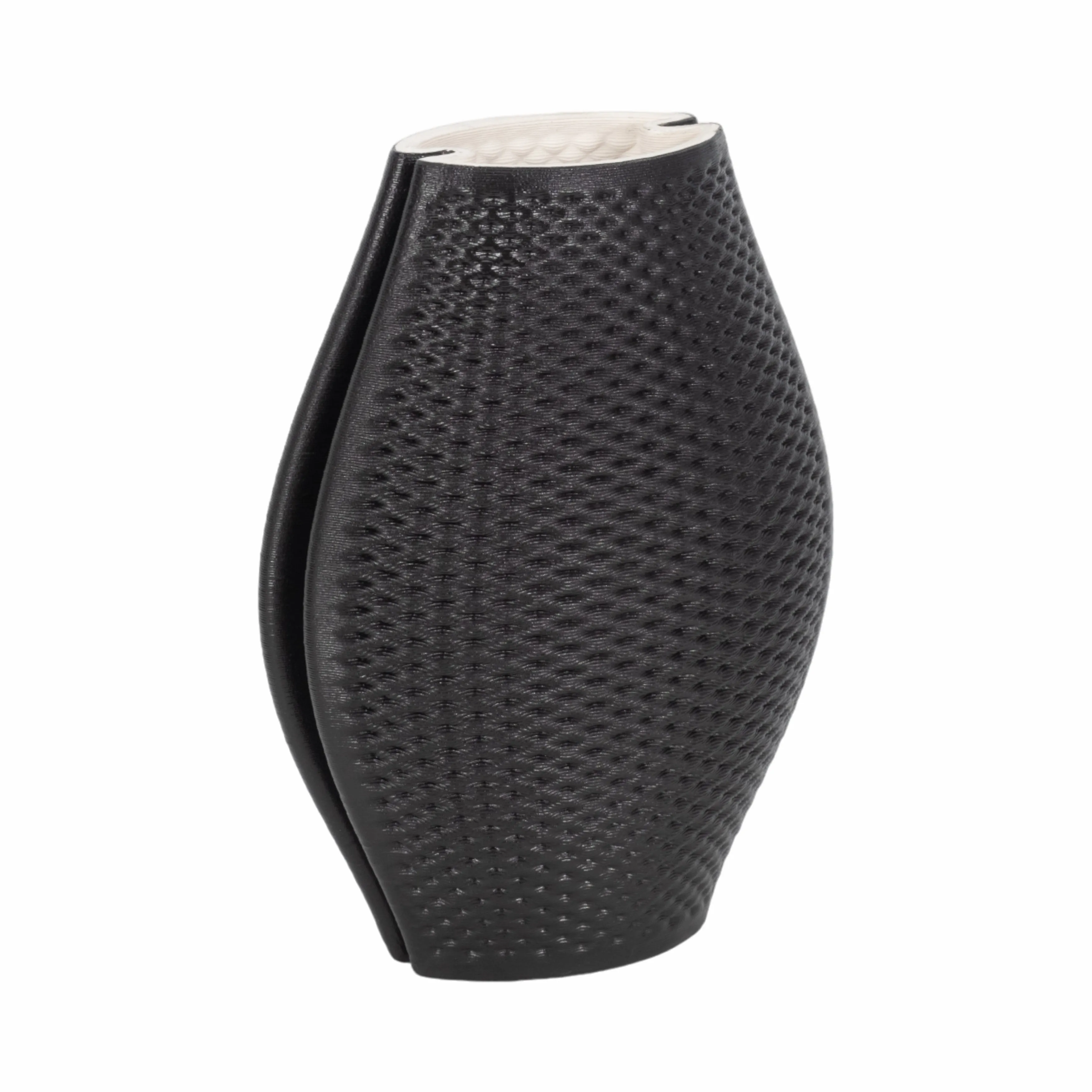 11" Fernando 3d Printed Vase, Black
