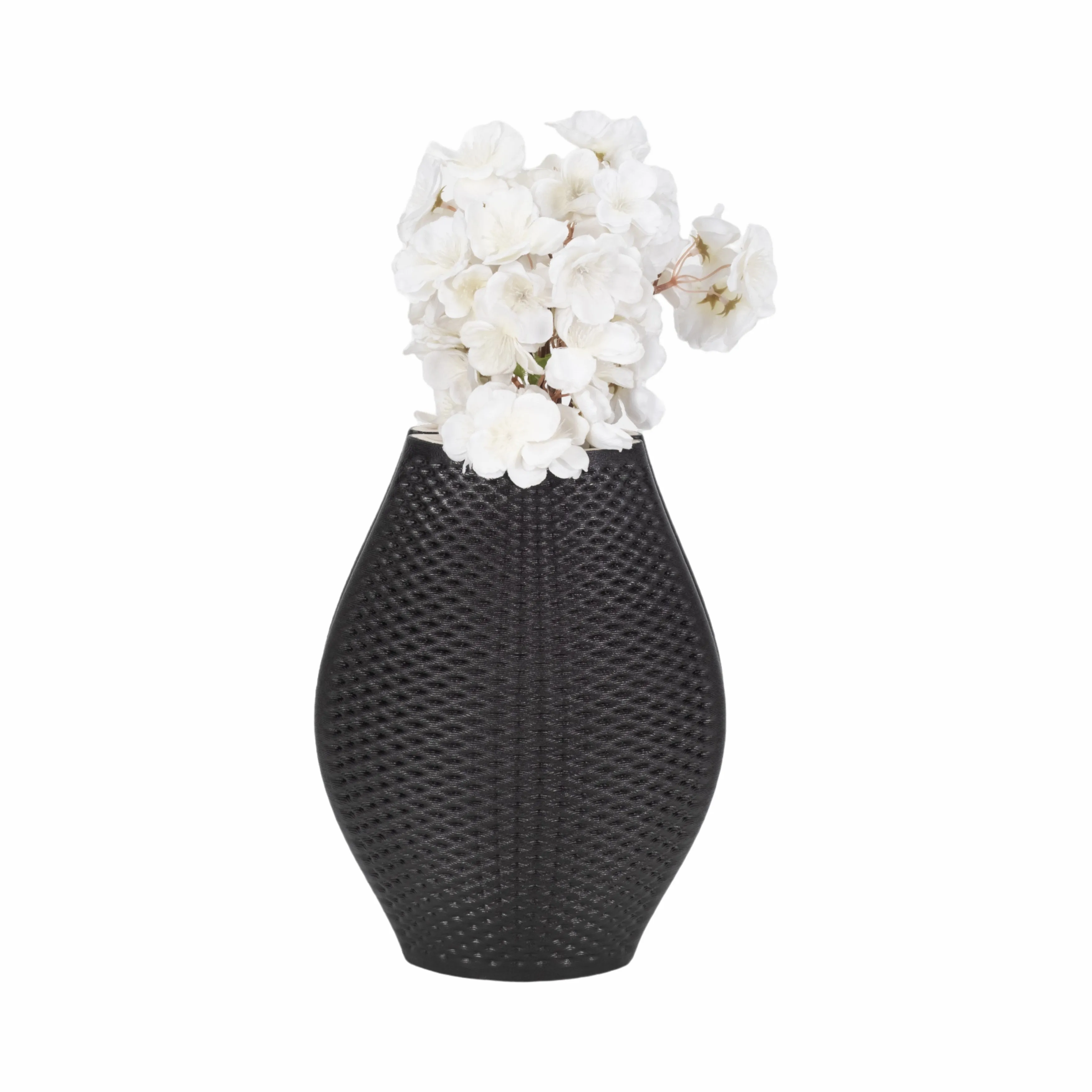 11" Fernando 3d Printed Vase, Black