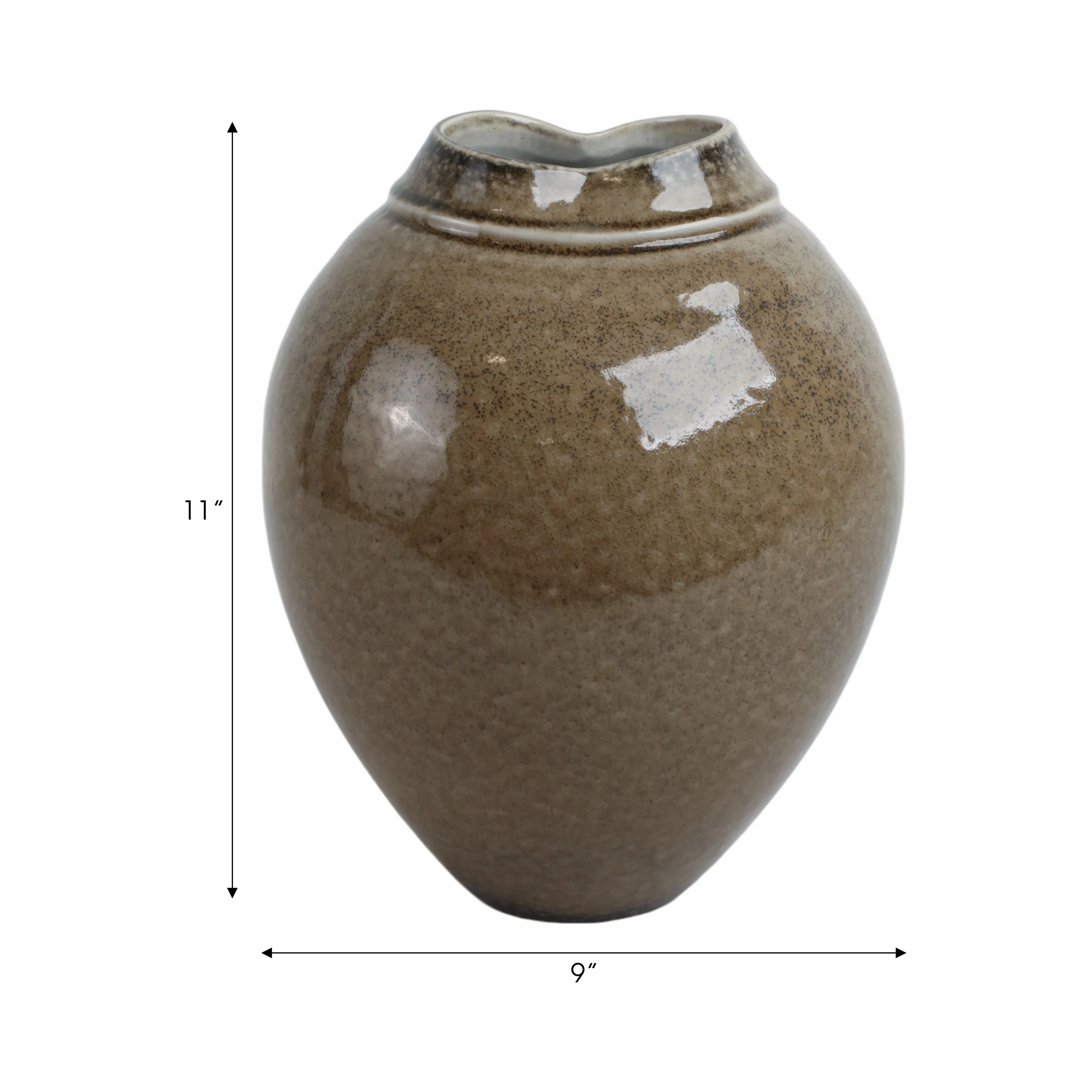 11" Obidos Small And Wide Portugal Vase
