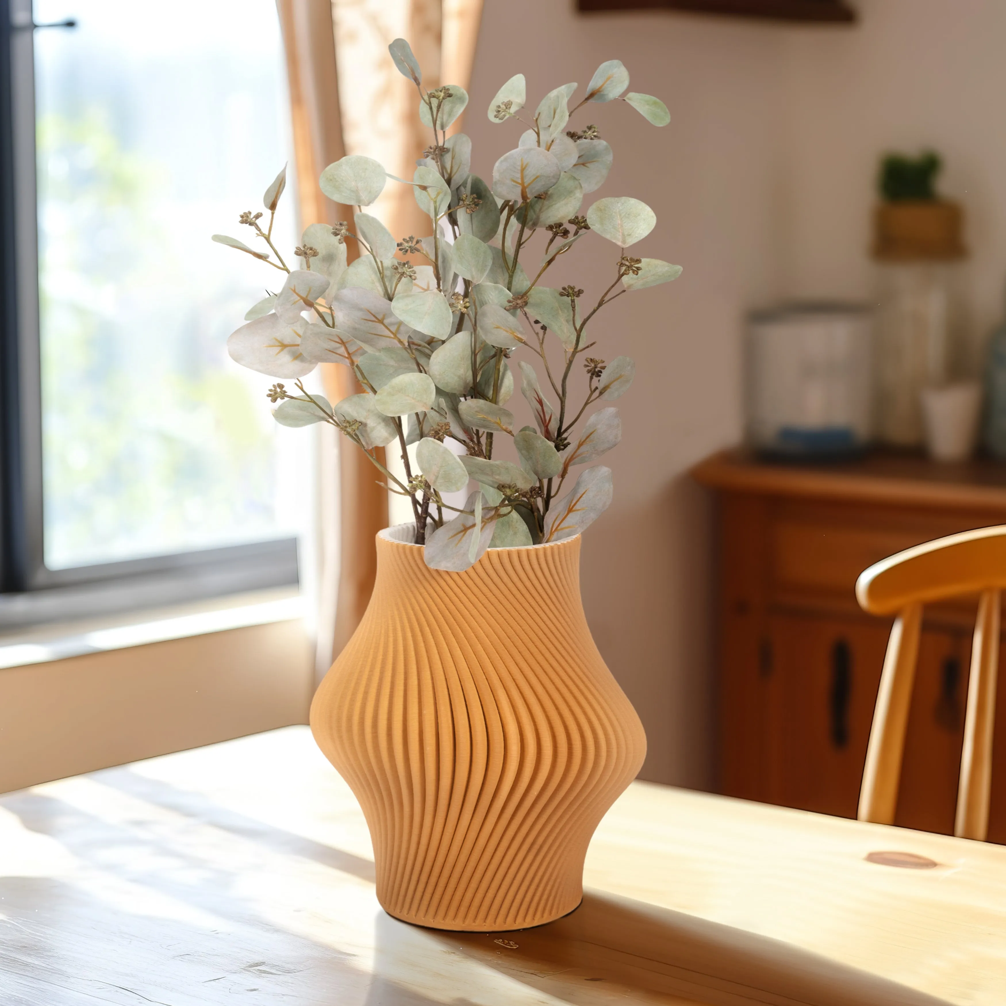 11" SEYMOUR 3D PRINTED VASE, APPLE CINNAMON