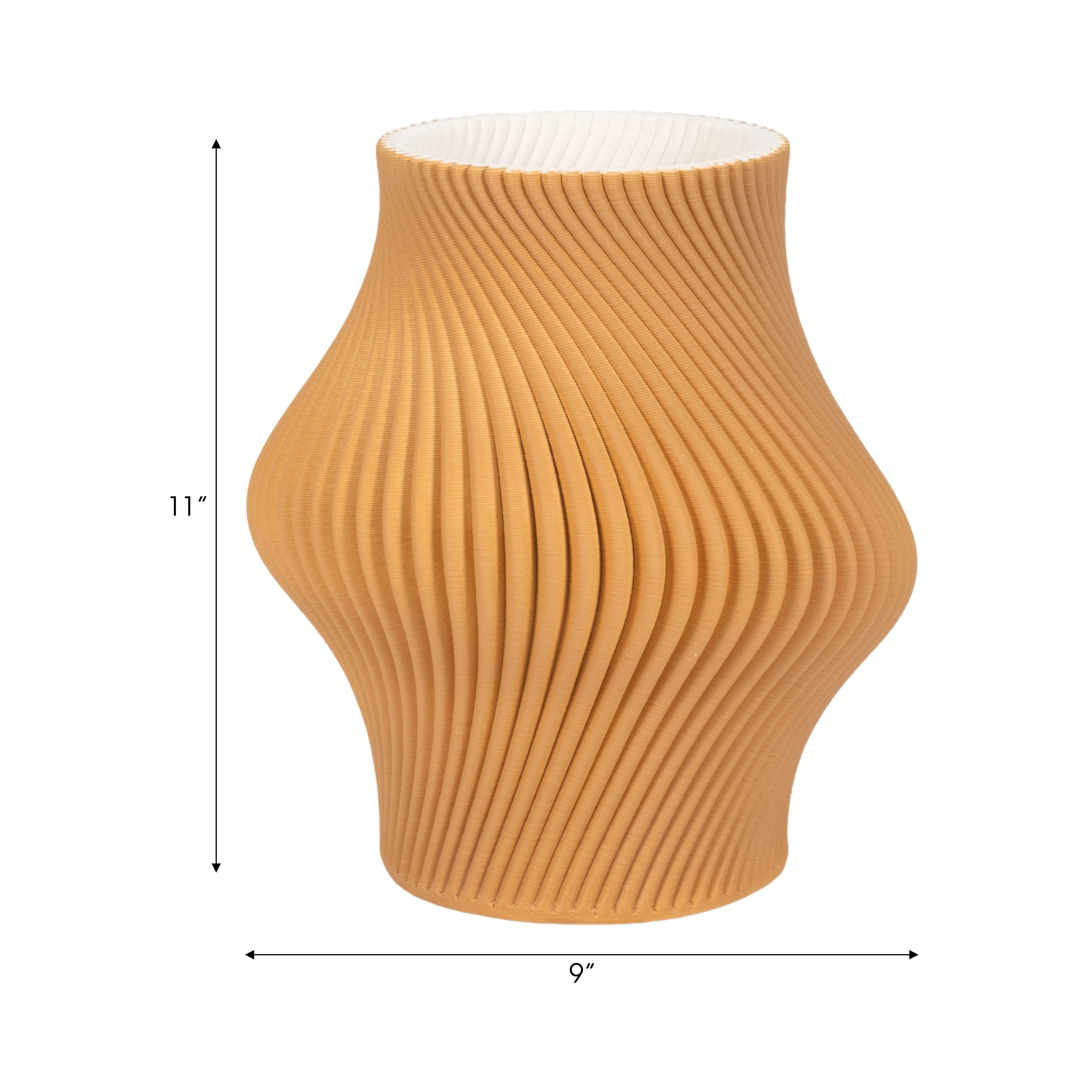 11" SEYMOUR 3D PRINTED VASE, APPLE CINNAMON