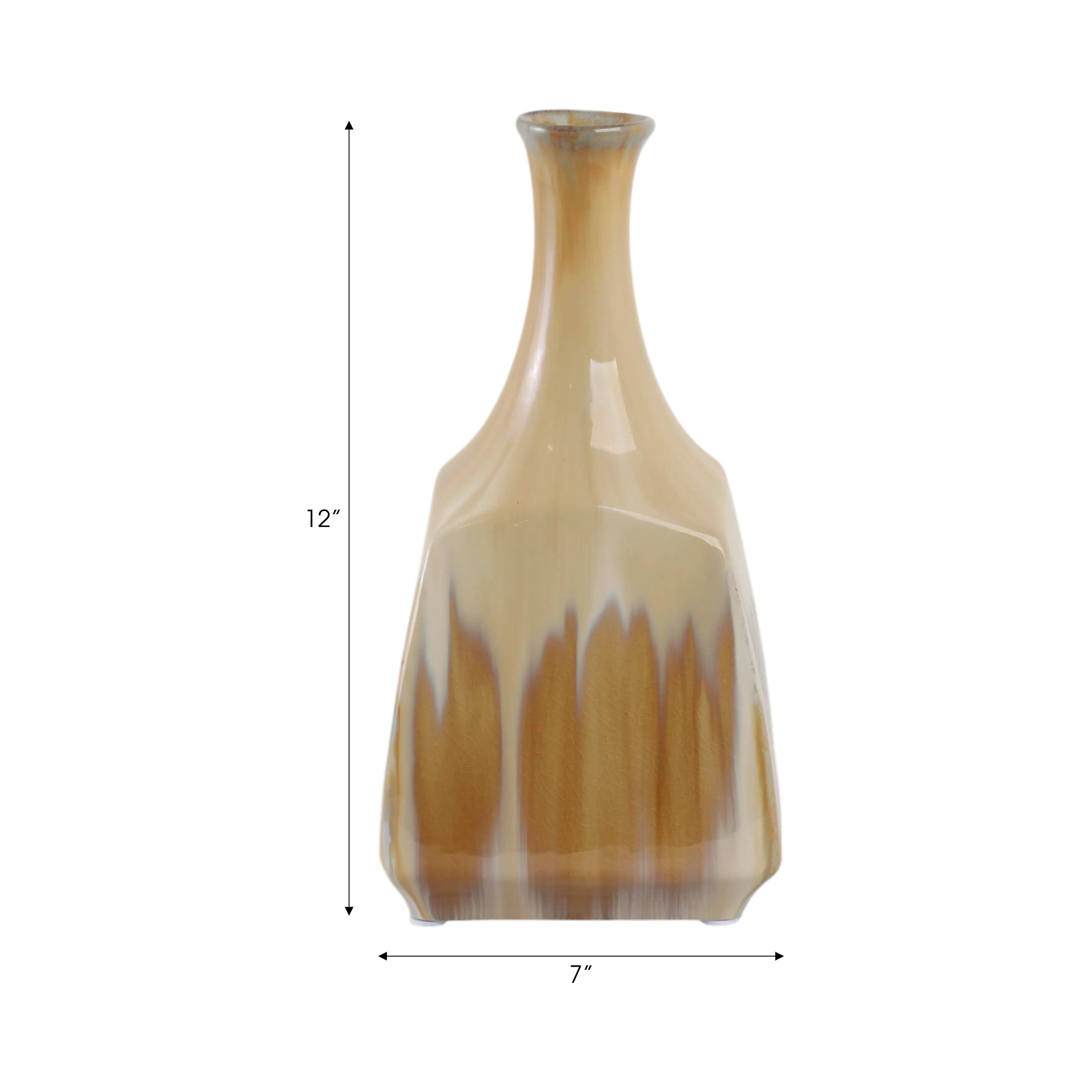 12" Bellevue Small Ceramic Vase, Multi