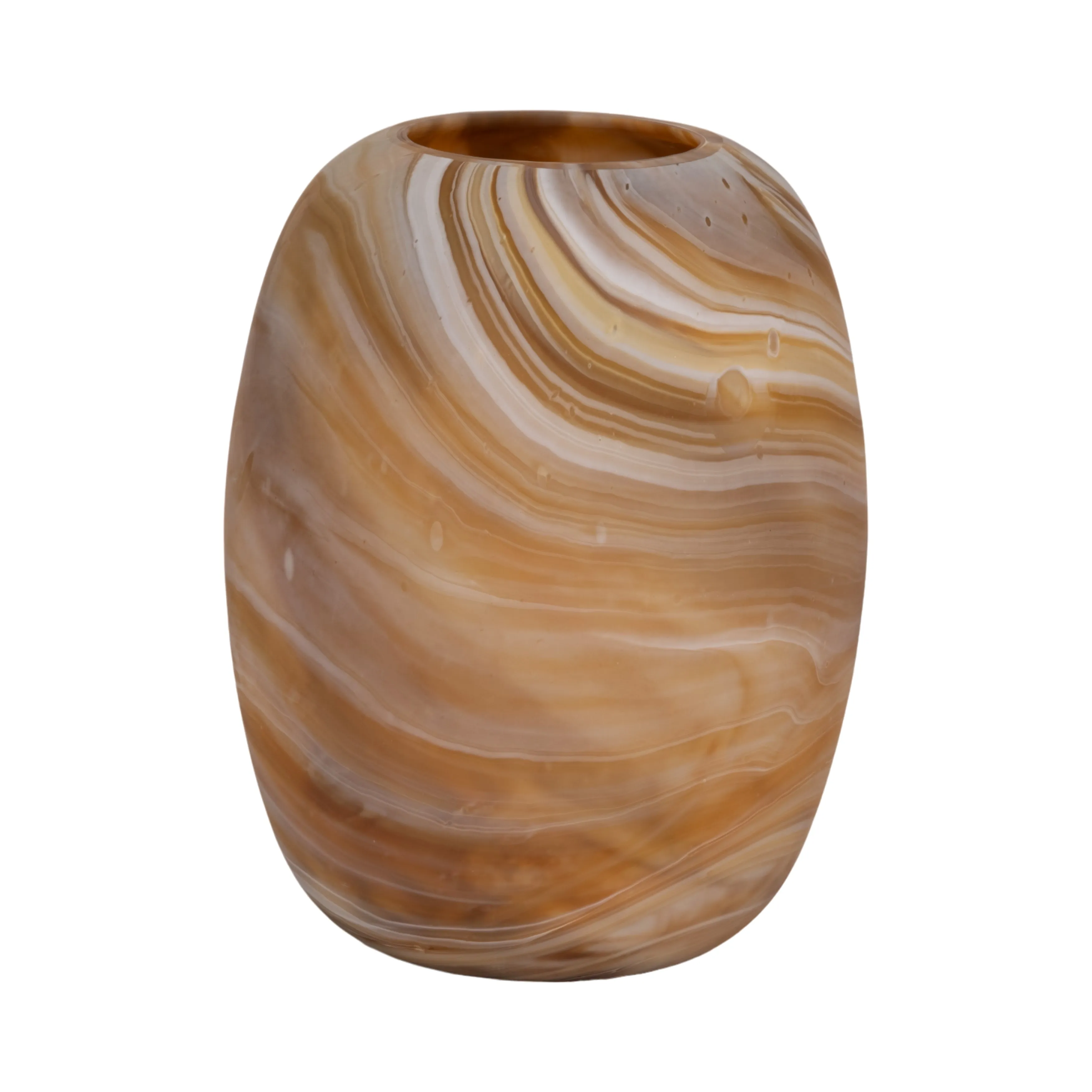 12" GARBO MEDIUM BROWN GLASS VASE