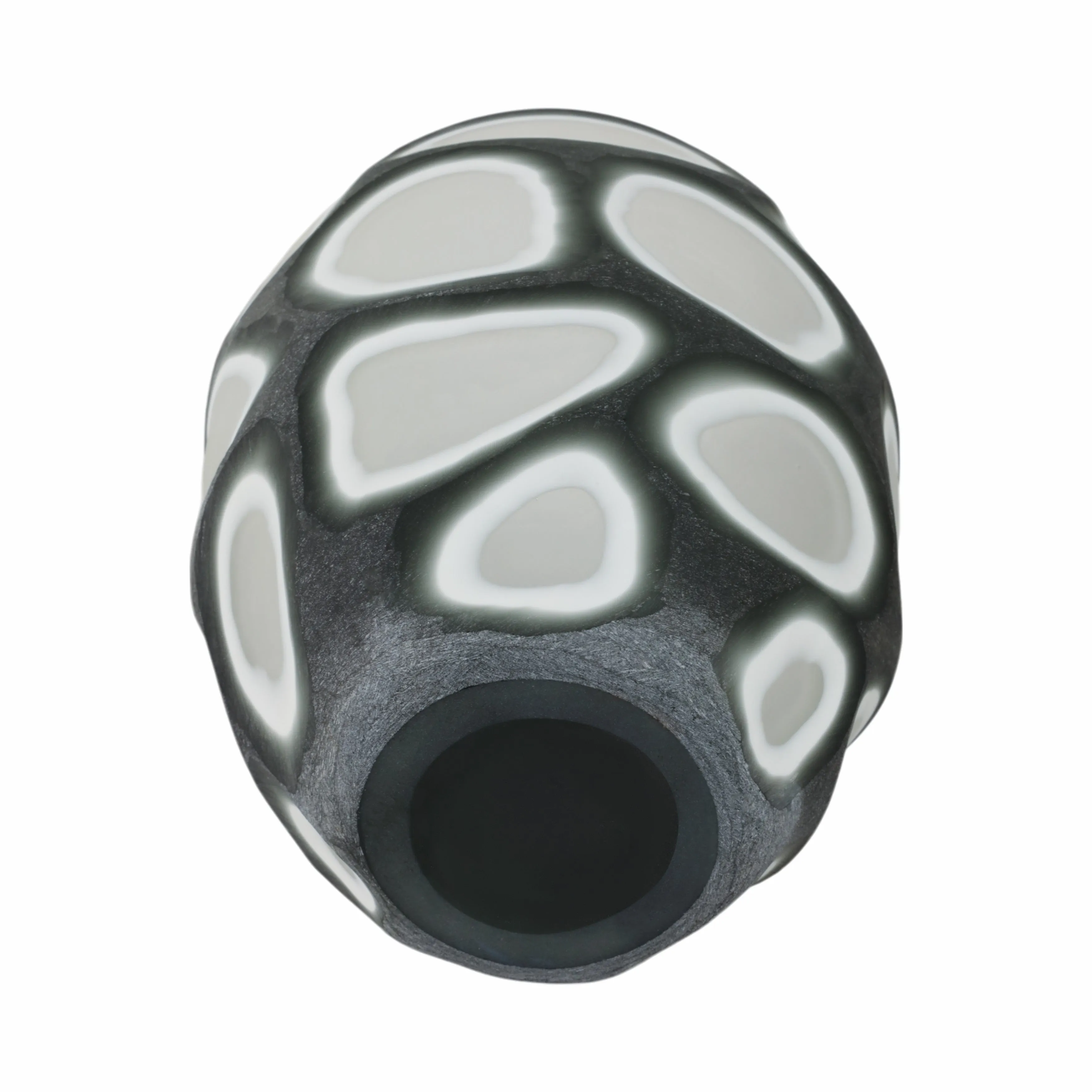 12" Havre Large Grey Glass Vase