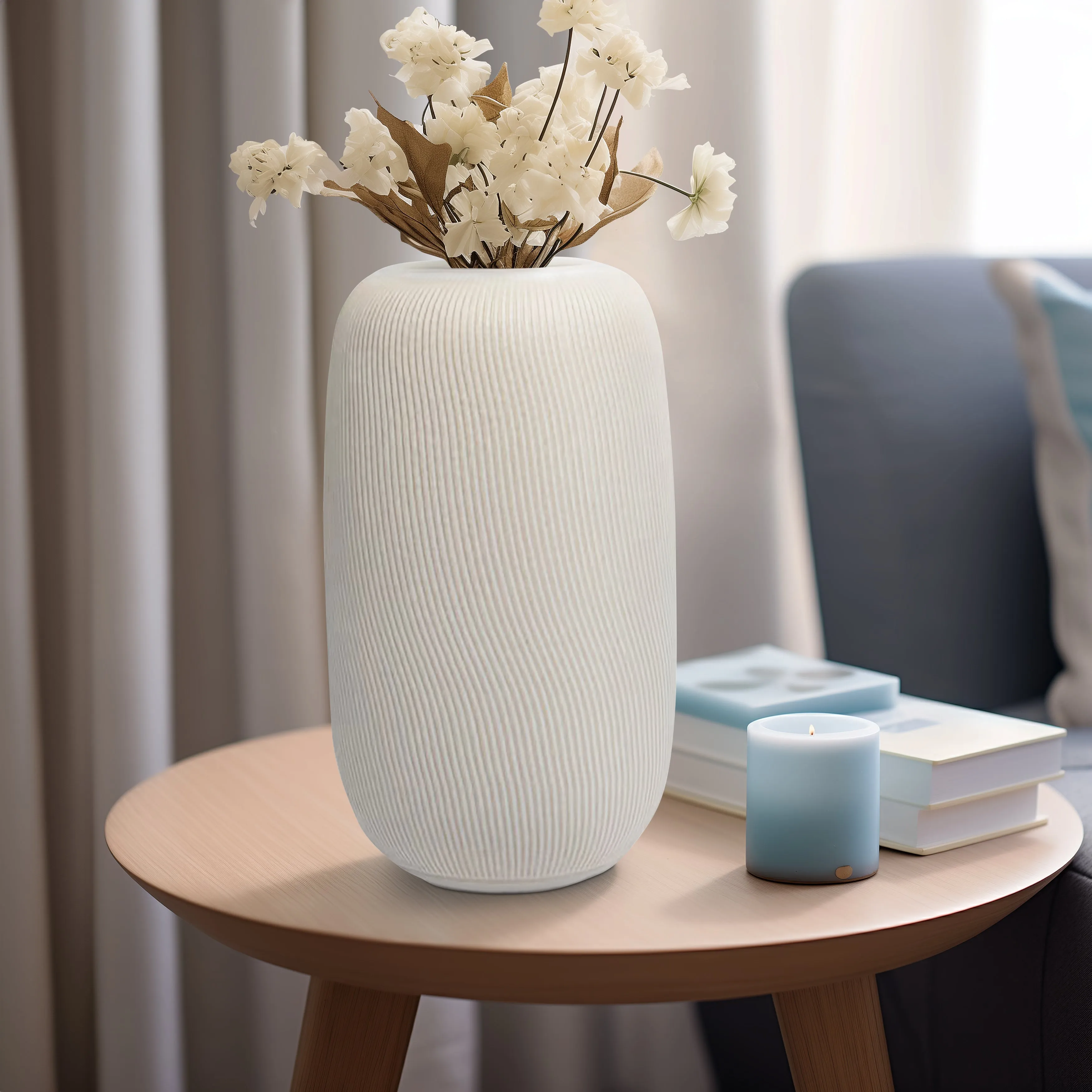 12" KITAMI LARGE VASE, IVORY