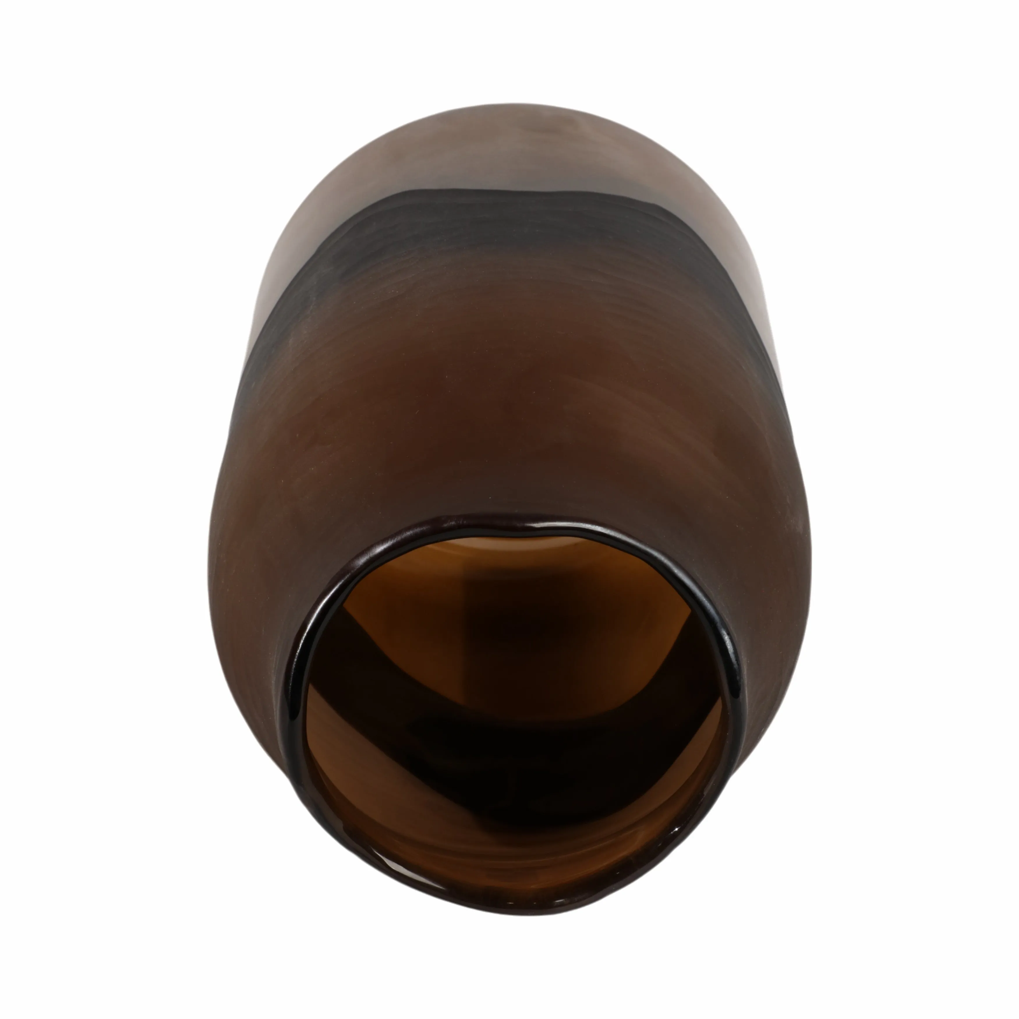 12" Mason Medium Brown Glass Vase