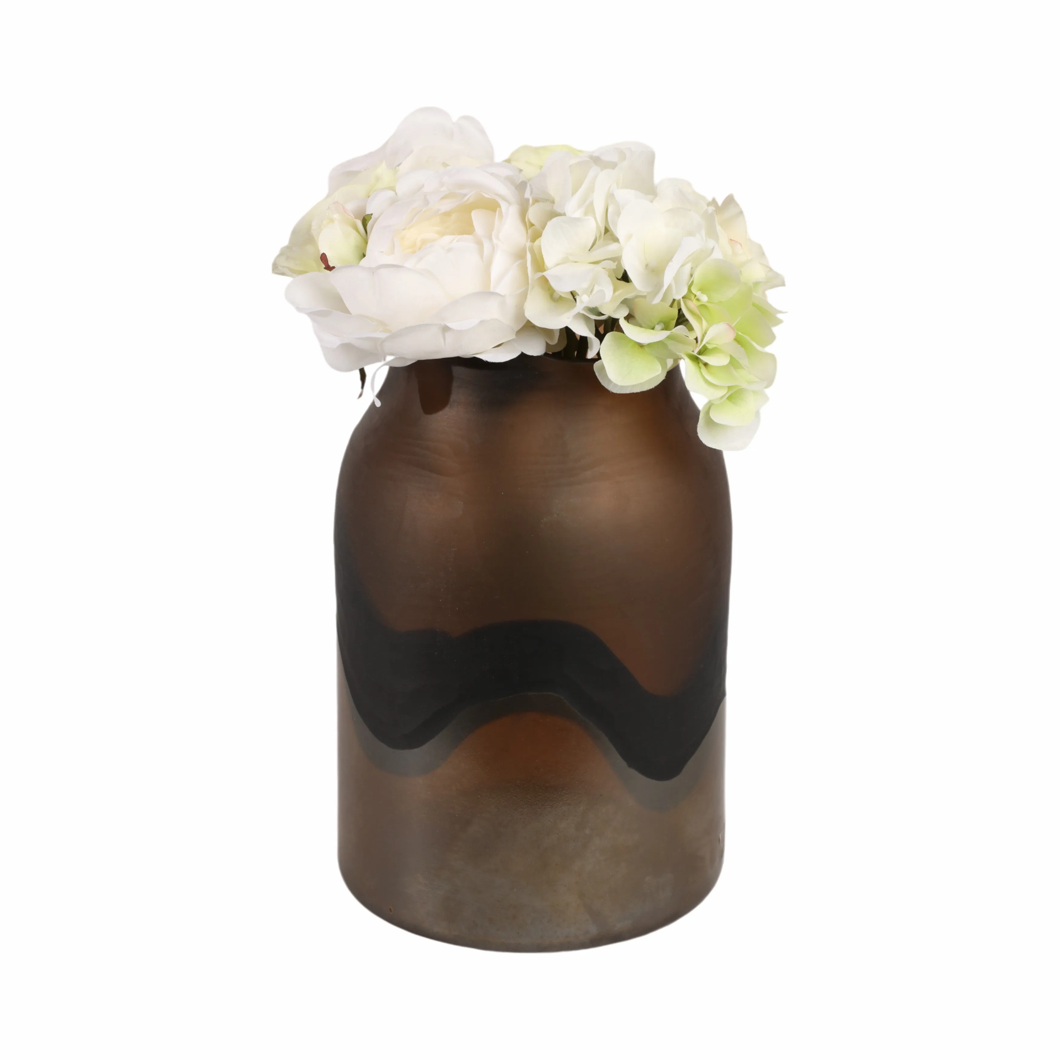 12" Mason Medium Brown Glass Vase