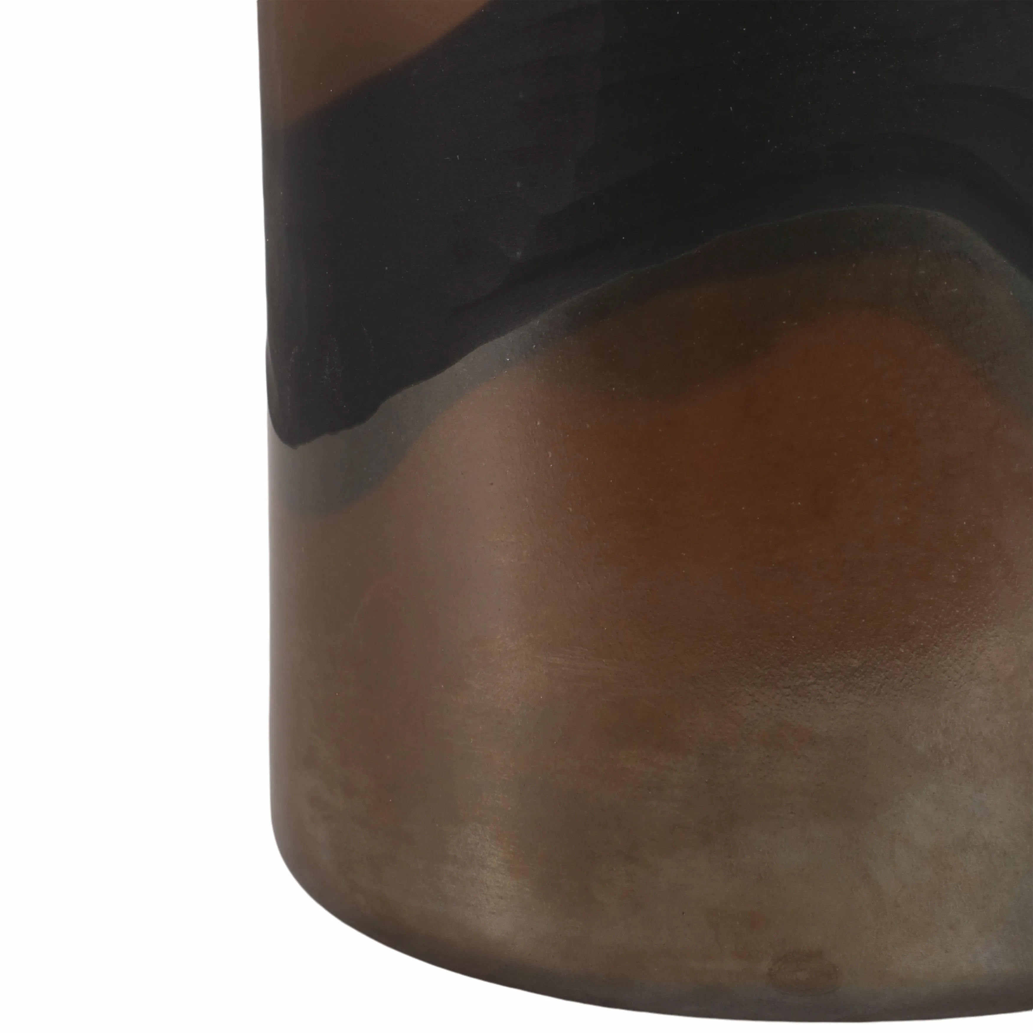 12" Mason Medium Brown Glass Vase