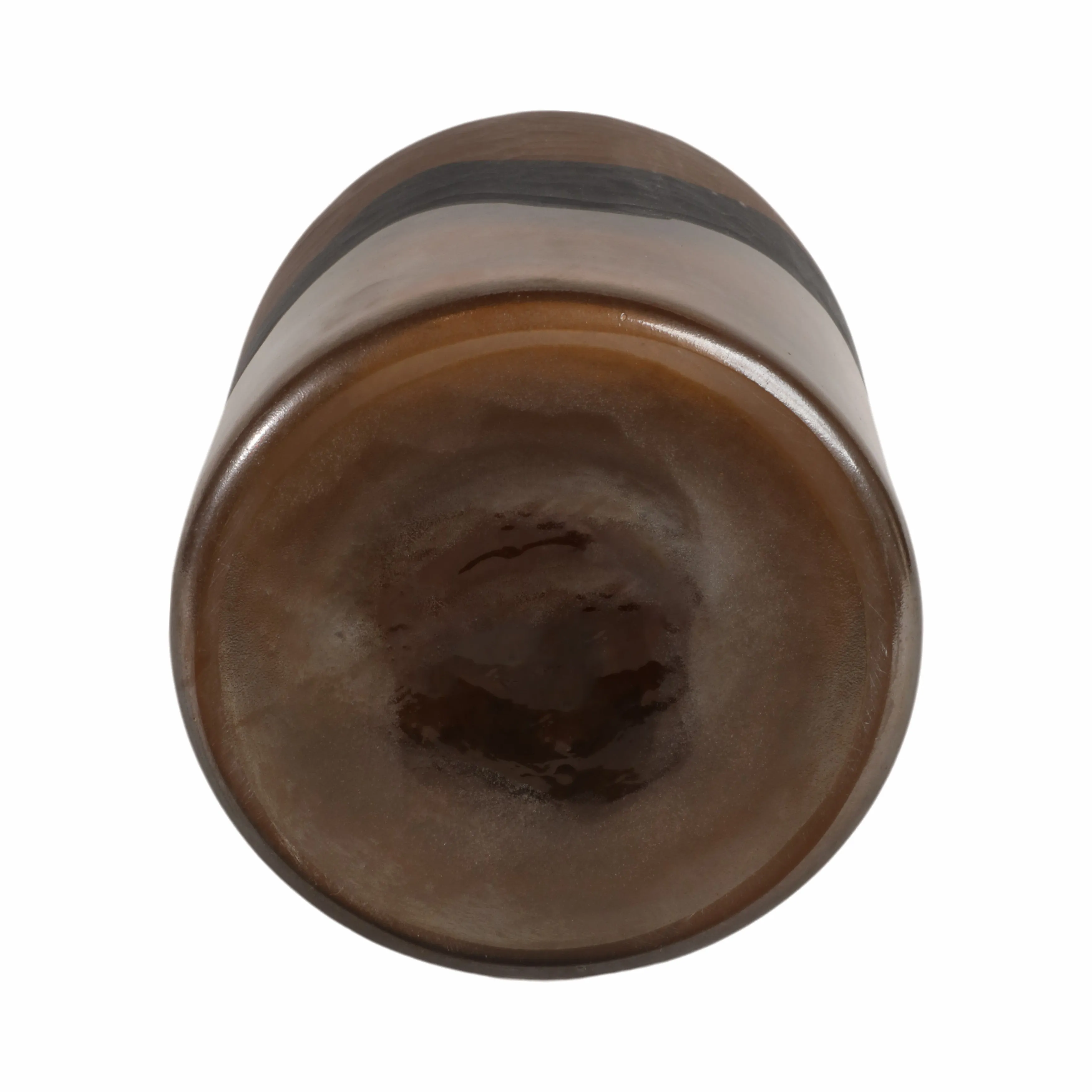 12" Mason Medium Brown Glass Vase