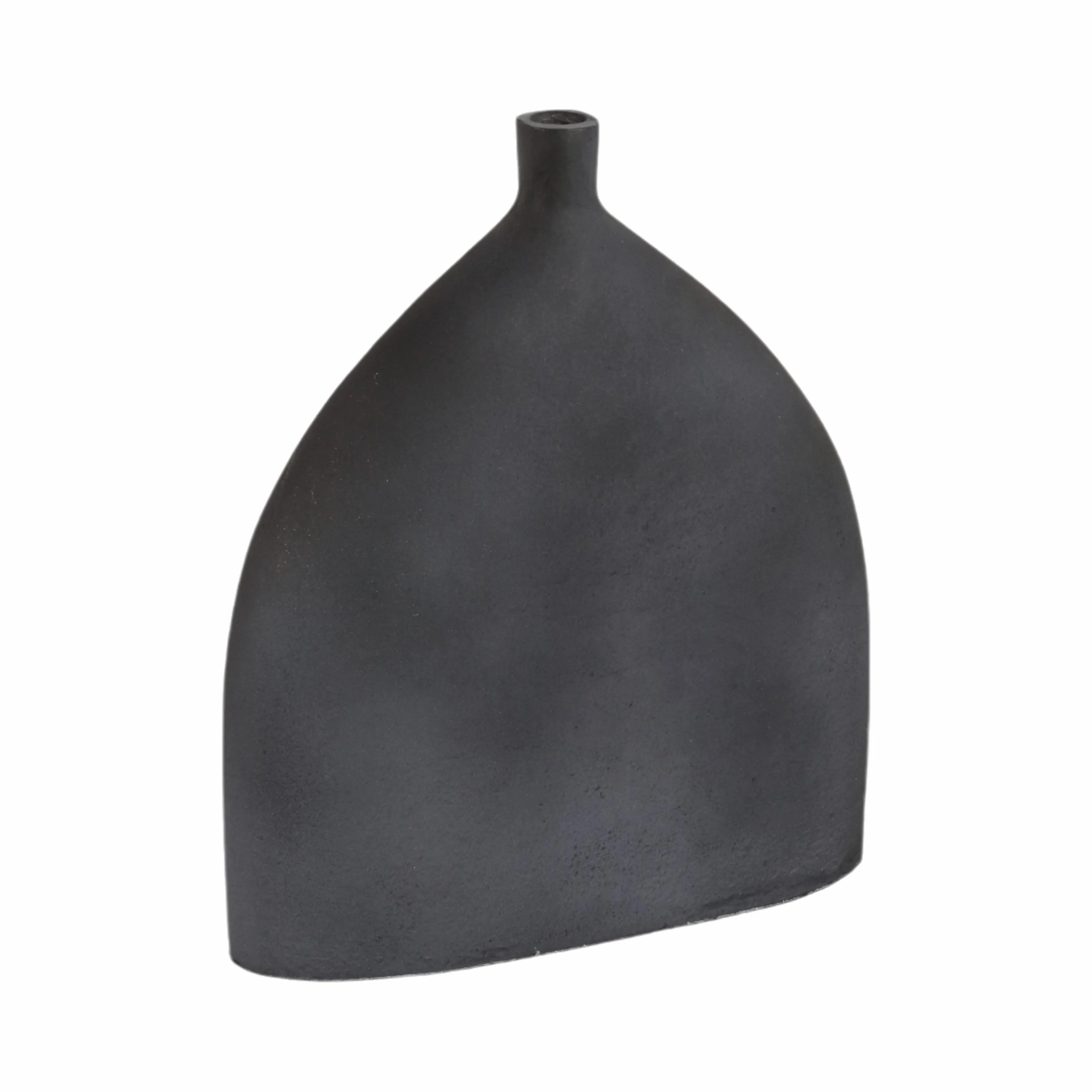 12" MAUER SLEEK METAL GRAY VASE