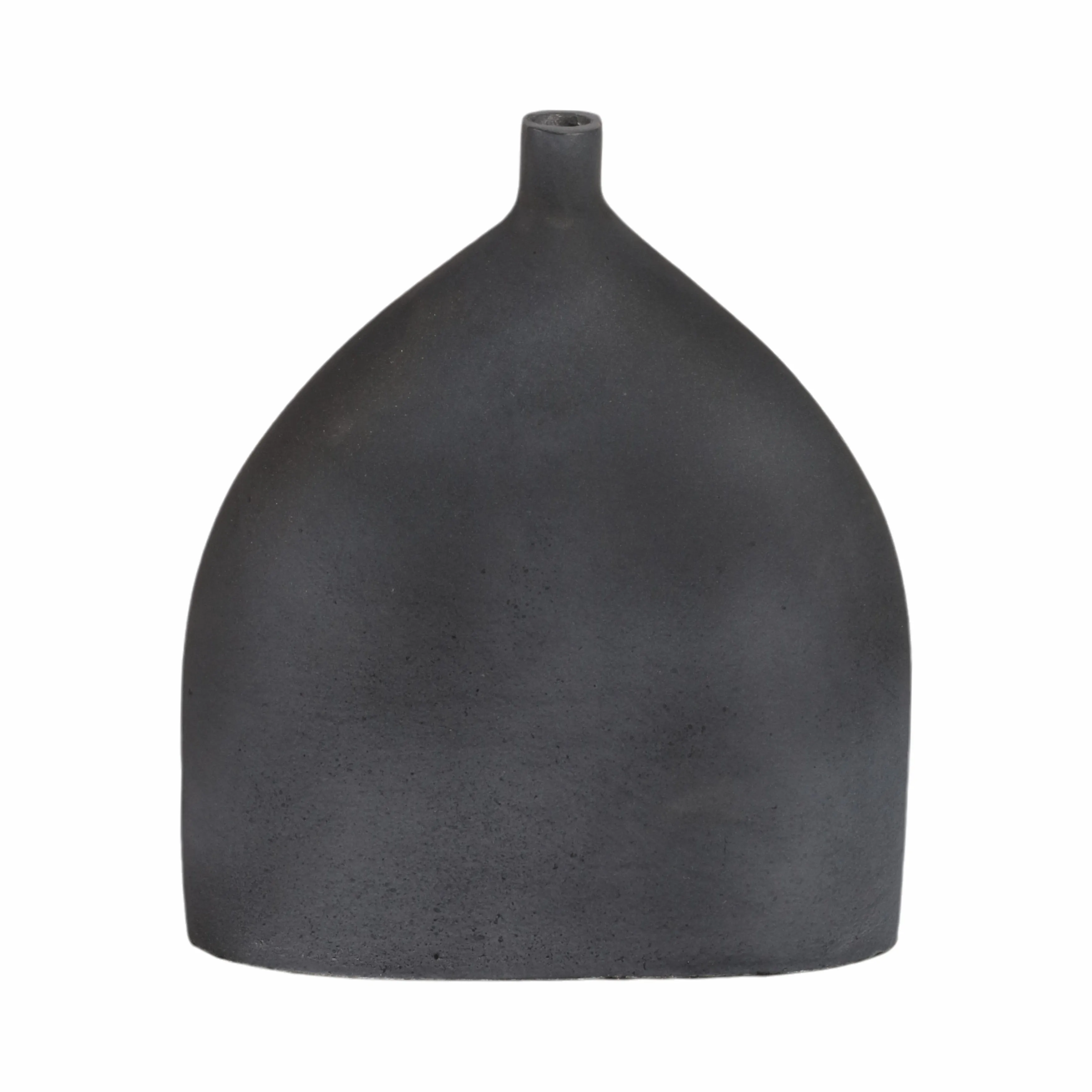 12" MAUER SLEEK METAL GRAY VASE
