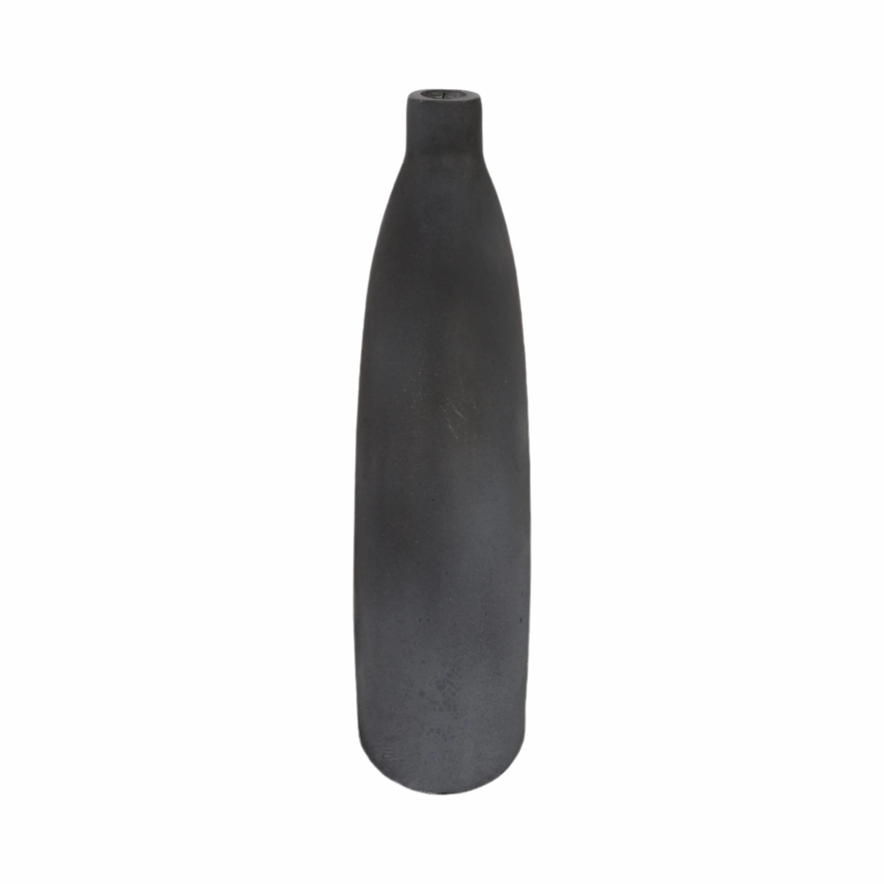 12" MAUER SLEEK METAL GRAY VASE
