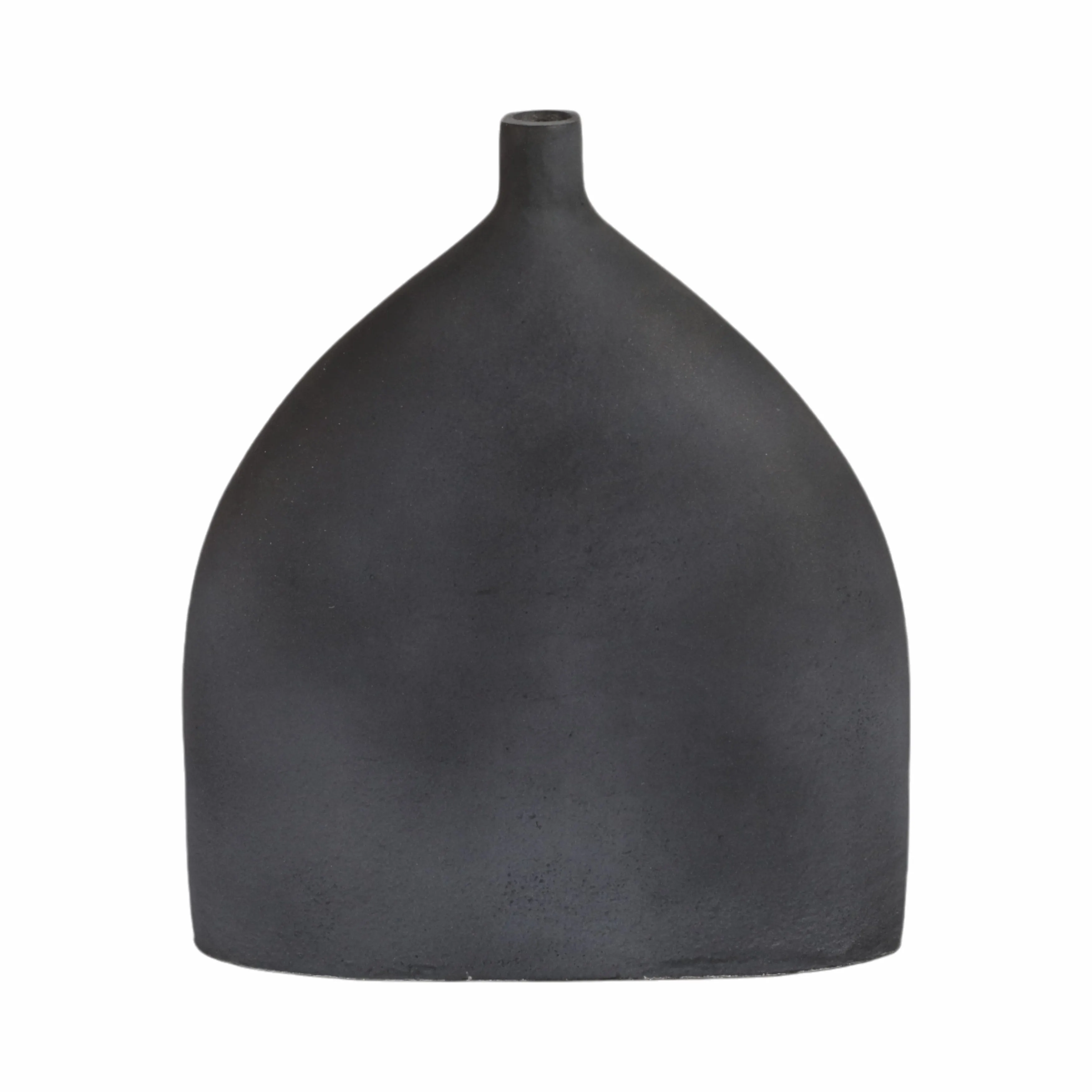 12" MAUER SLEEK METAL GRAY VASE