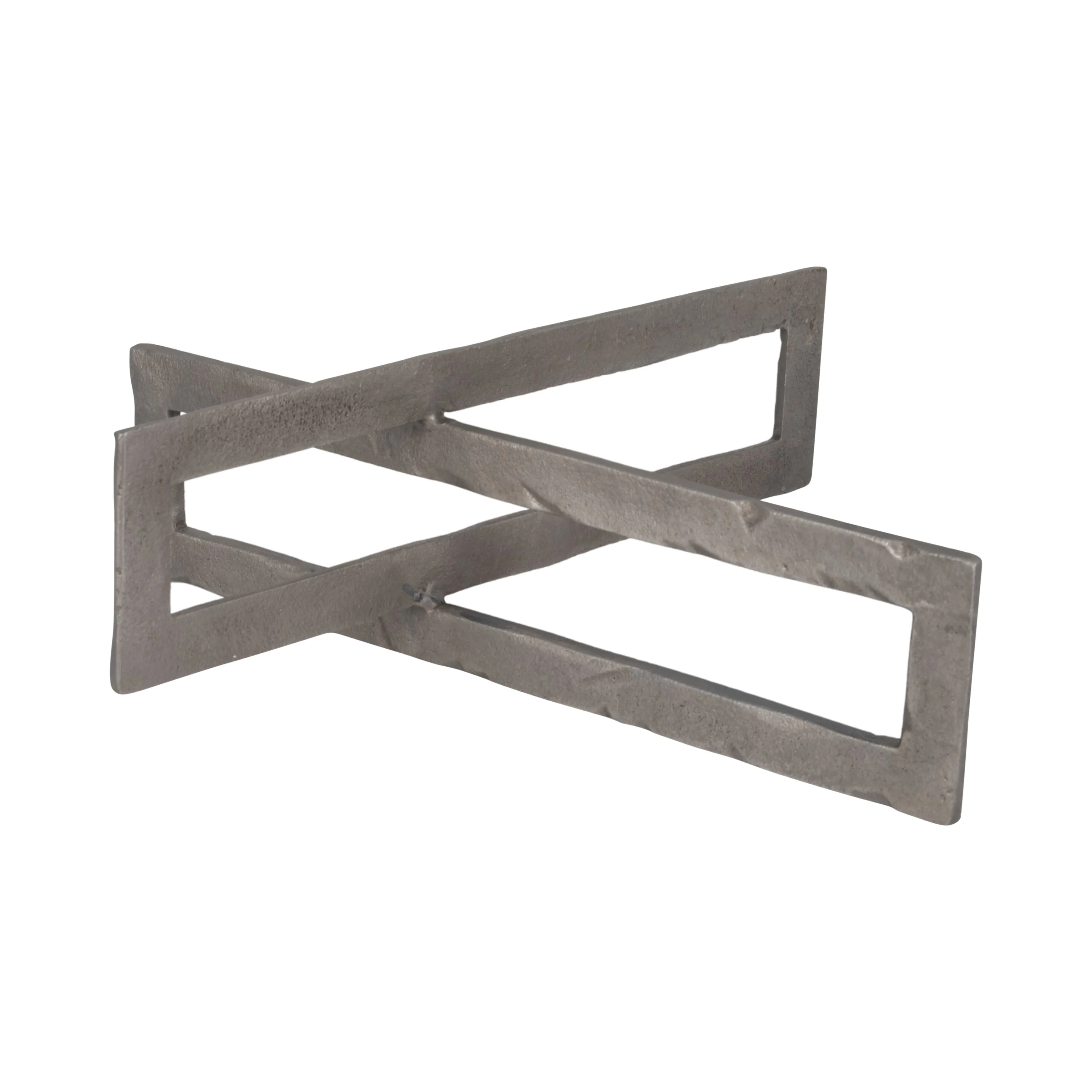 12" Metal Abstract Sculpture, Gunmetal