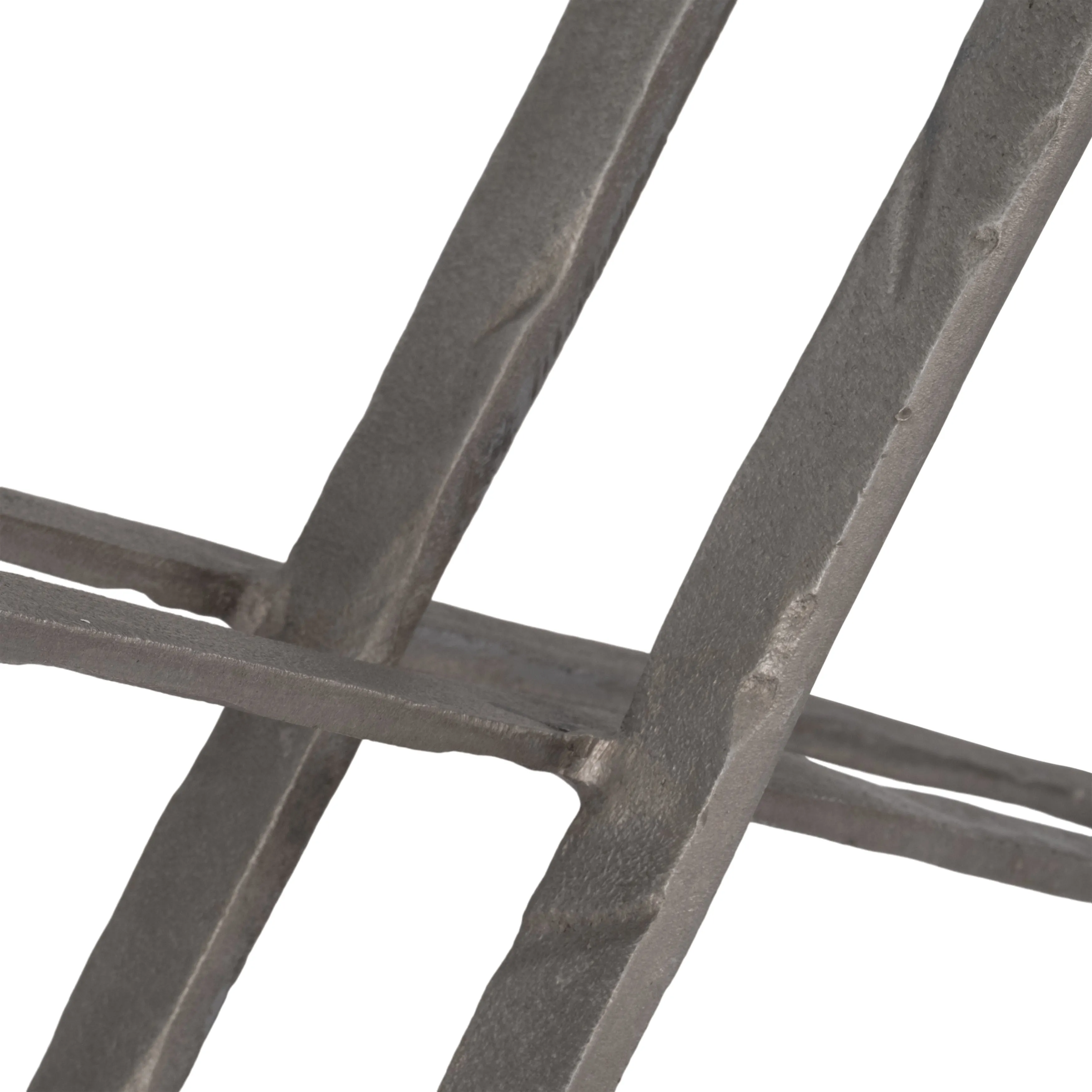 12" Metal Abstract Sculpture, Gunmetal