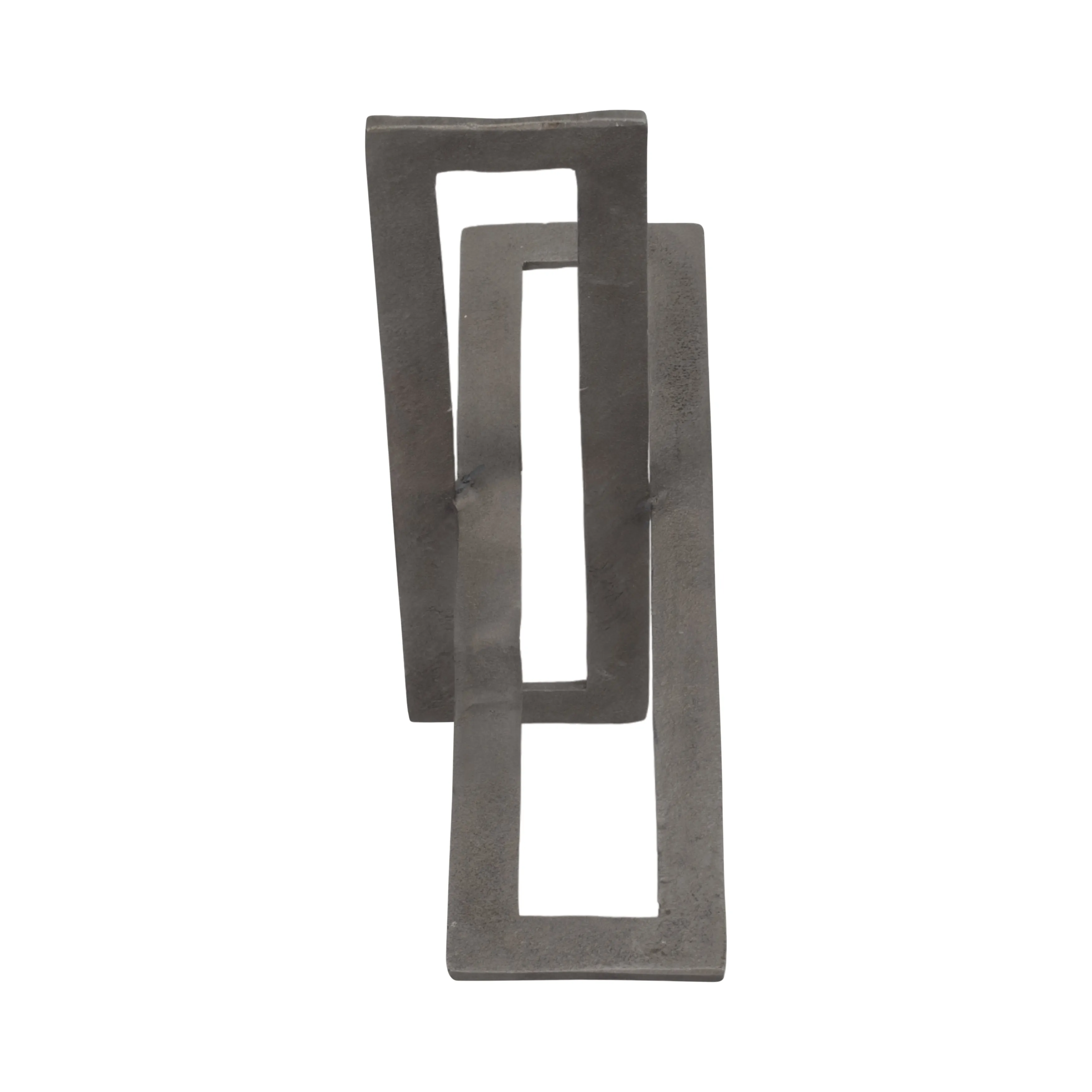 12" Metal Abstract Sculpture, Gunmetal