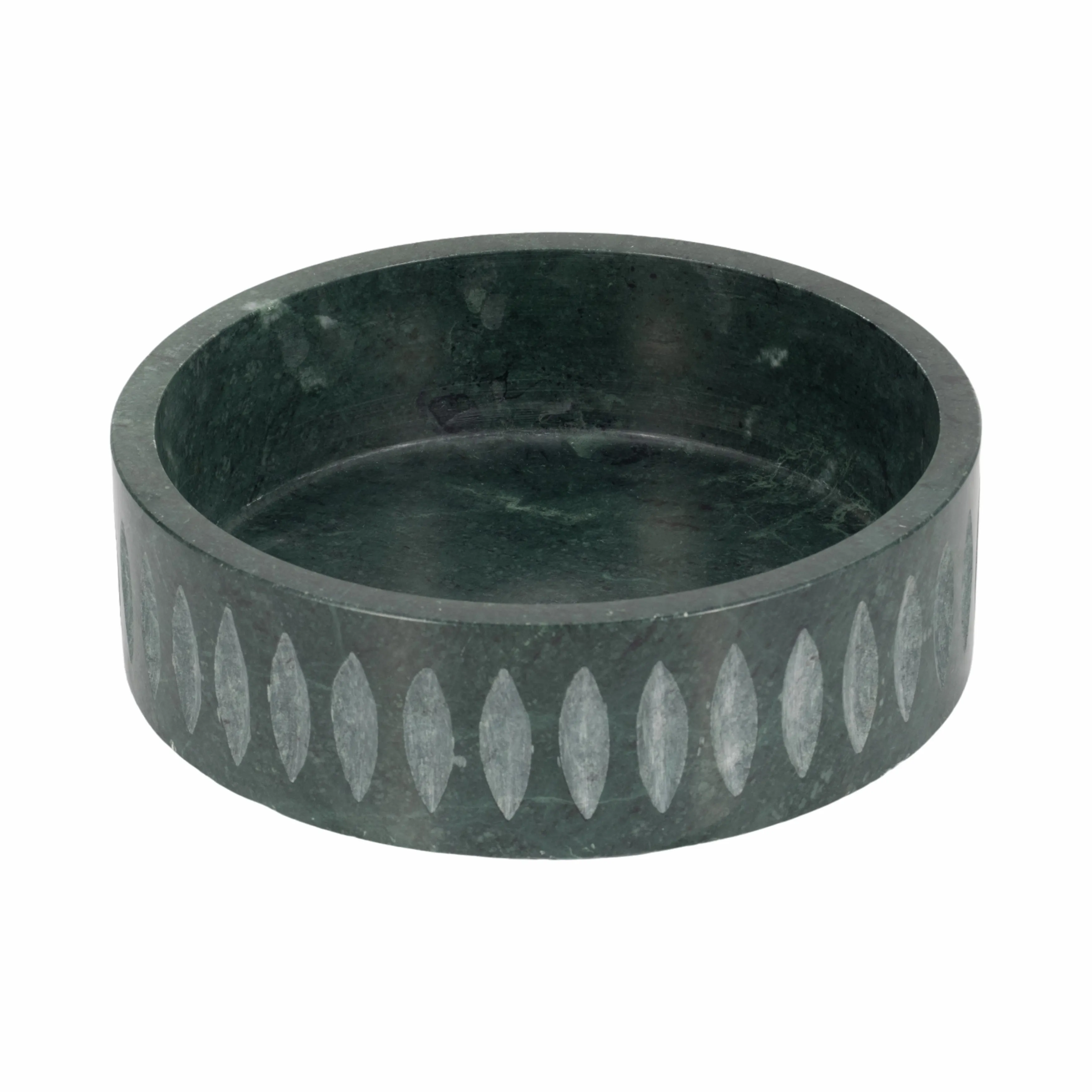 12" Rosalie Green Marble Bowl