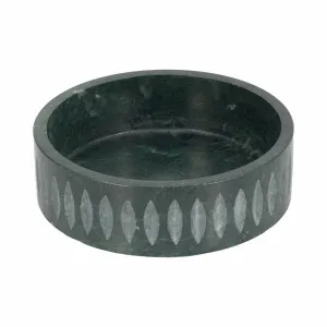 12" Rosalie Green Marble Bowl