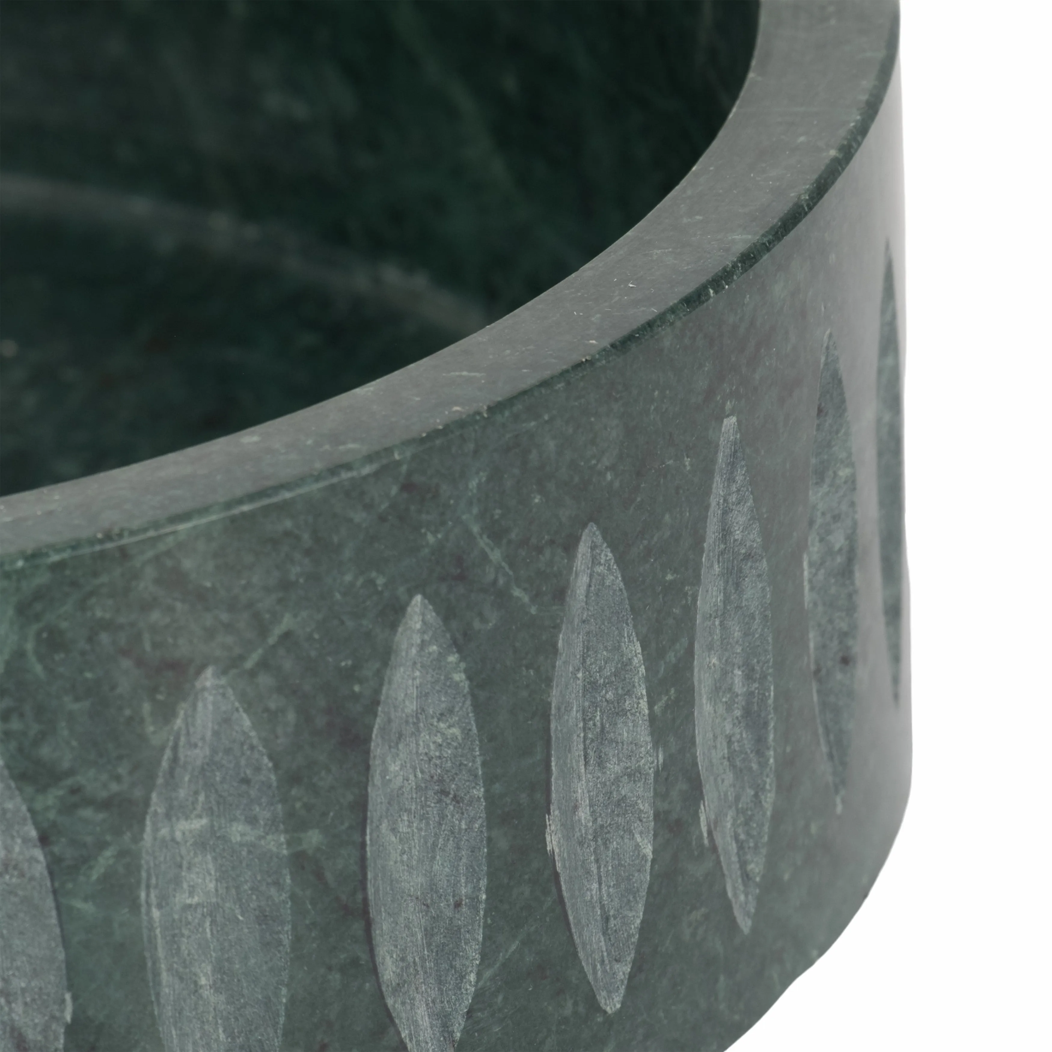 12" Rosalie Green Marble Bowl