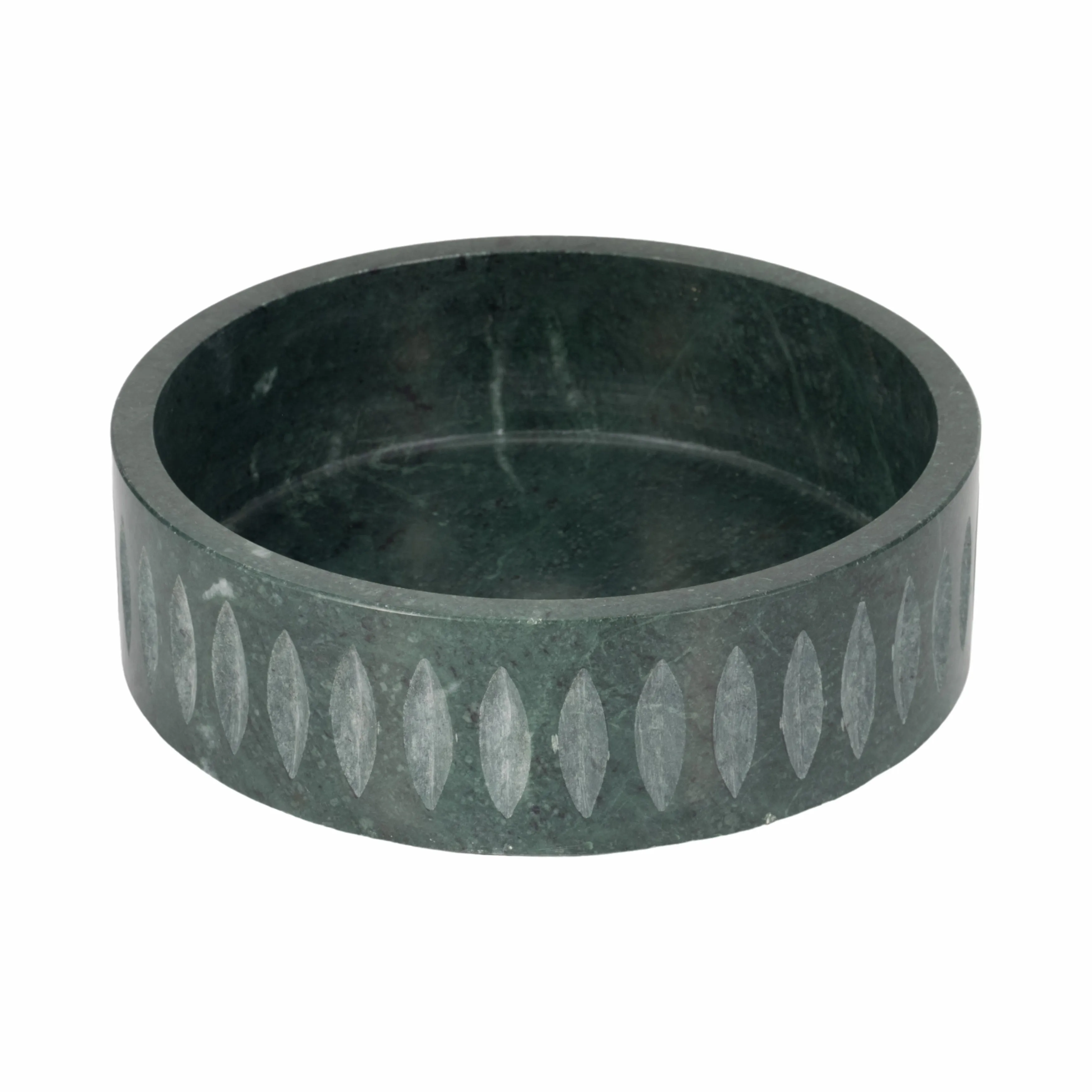 12" Rosalie Green Marble Bowl