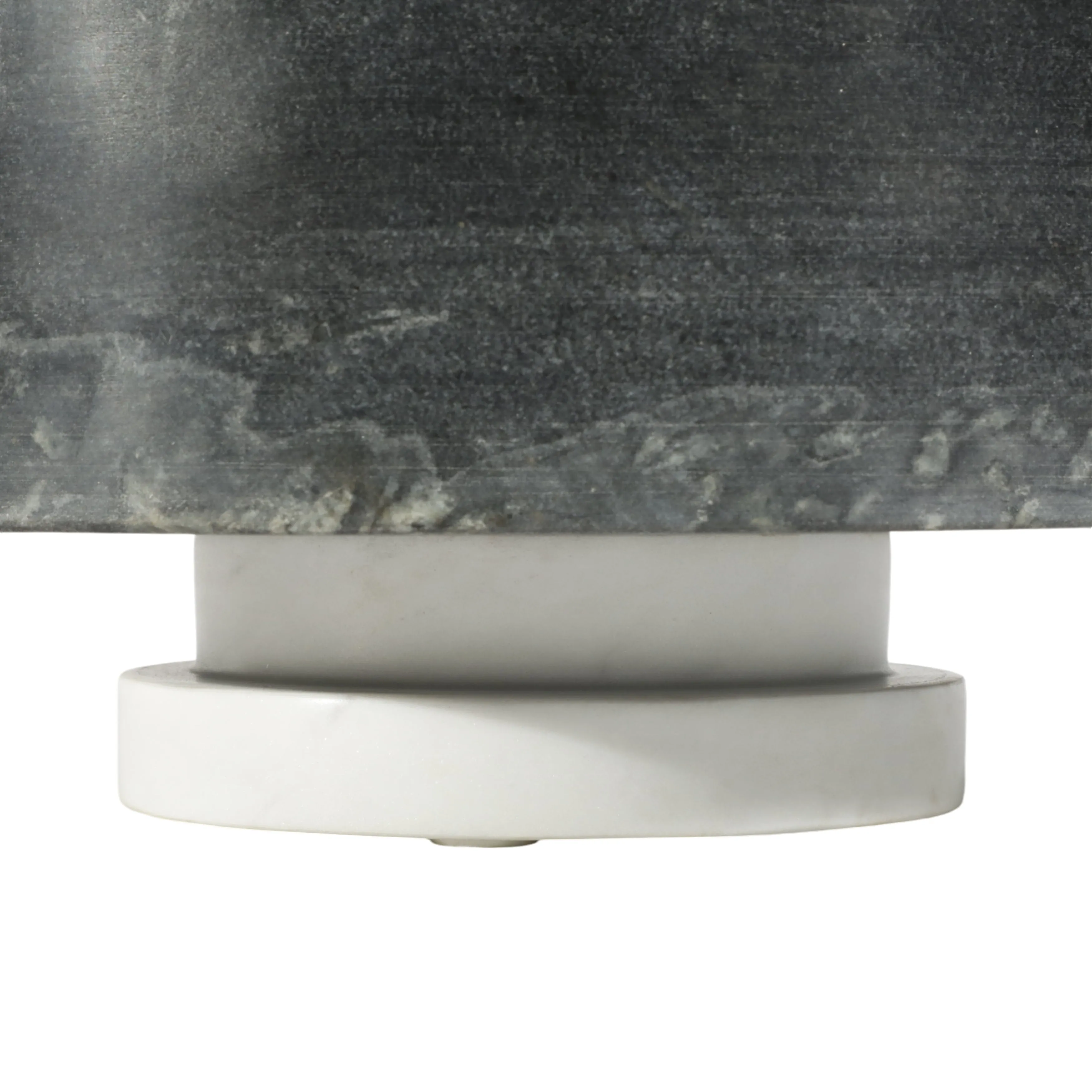 12" Satine White & Black Marble Bowl