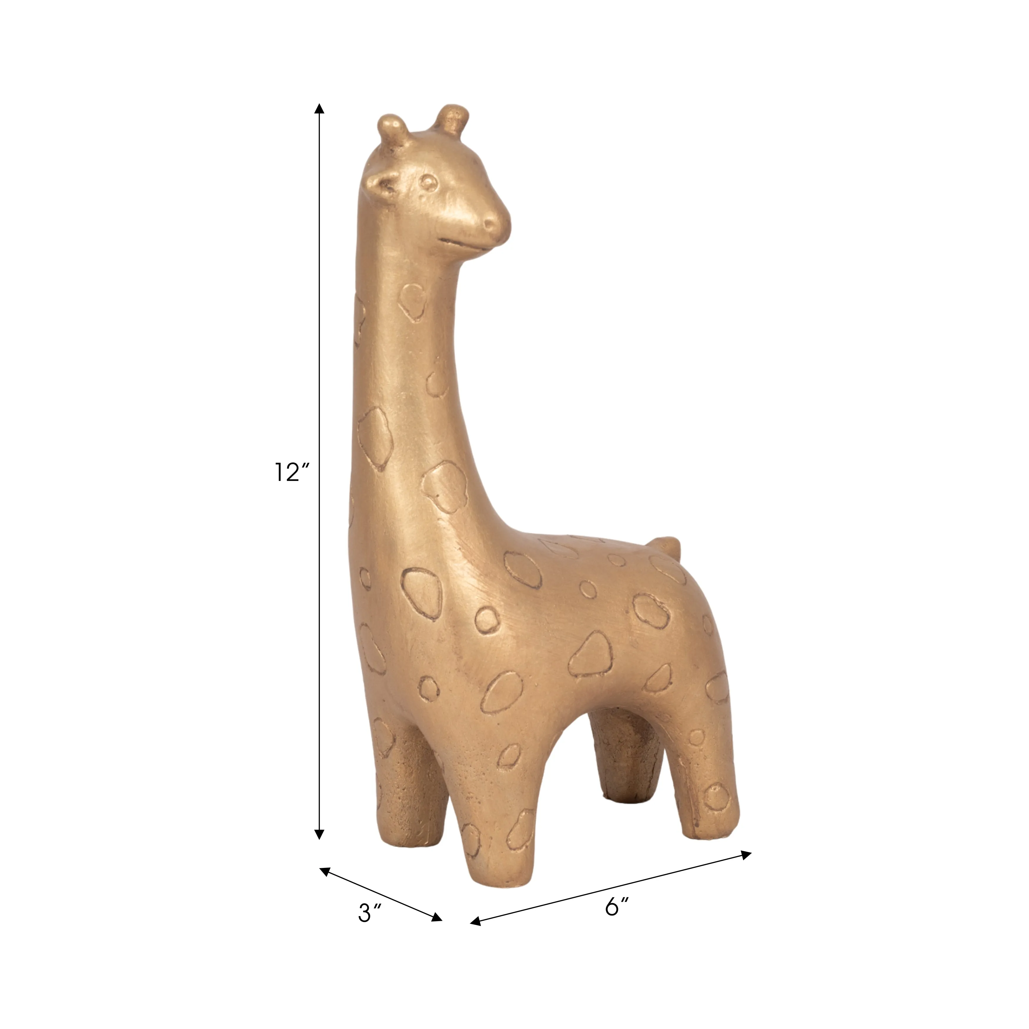 12" Standing Giraffe, Gold