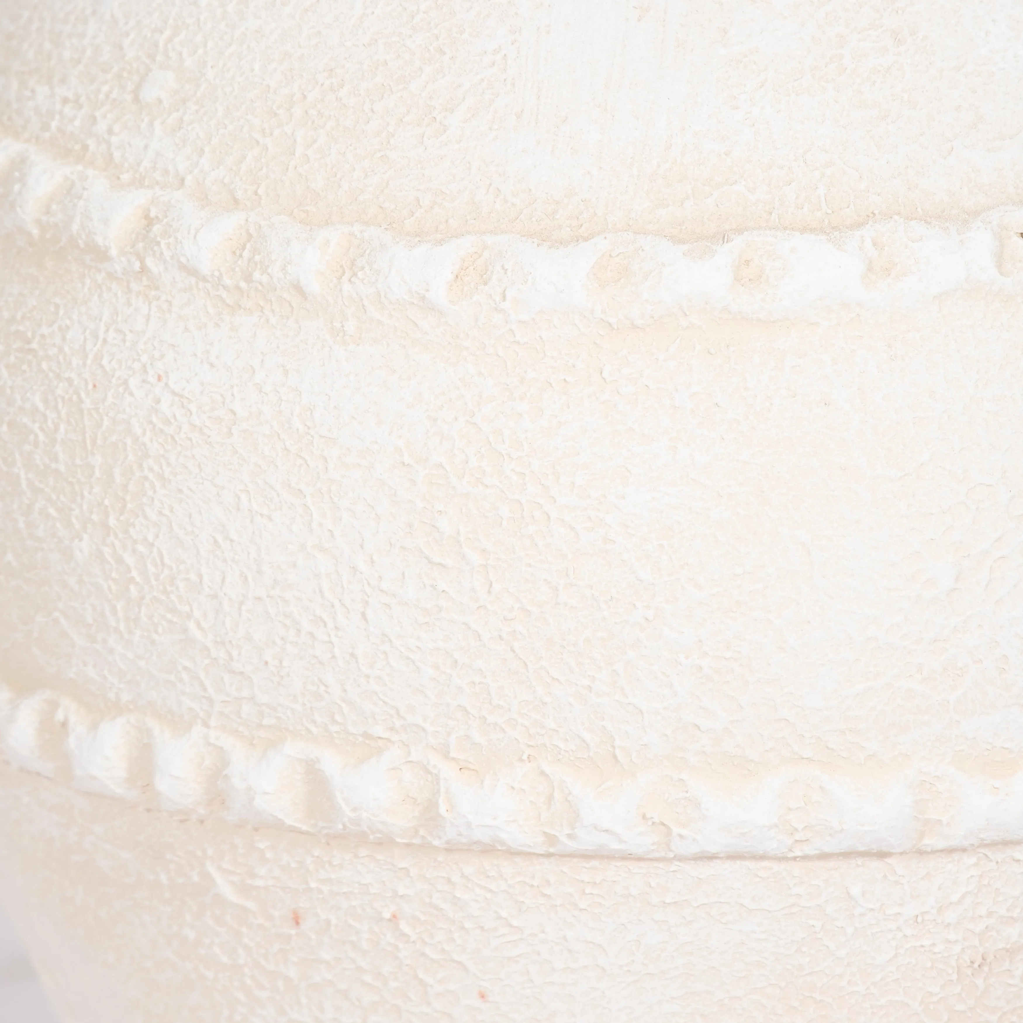 12" Traditional Textured Terracotta Vase, Ivory