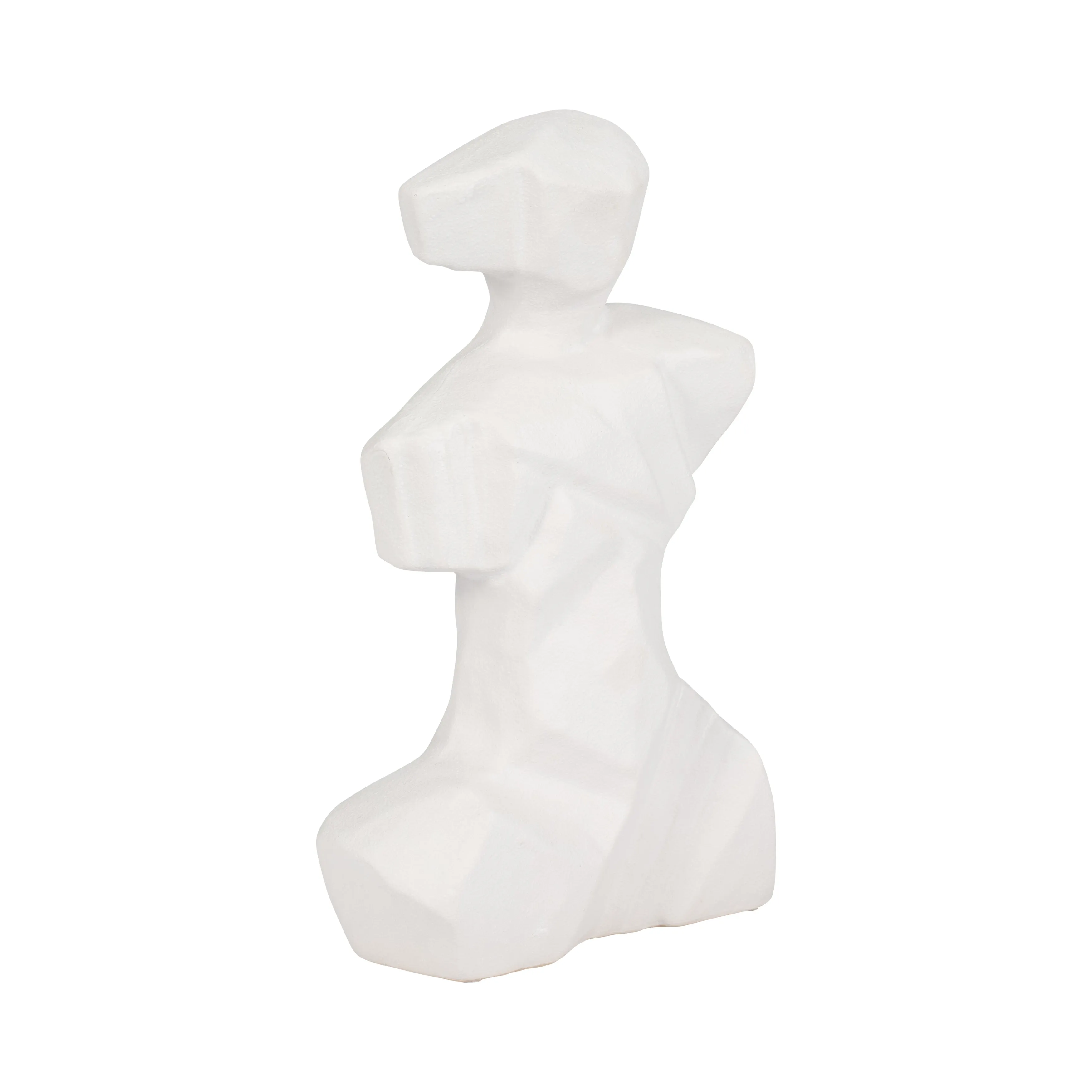 13" Abstract Venetian Figurine, White