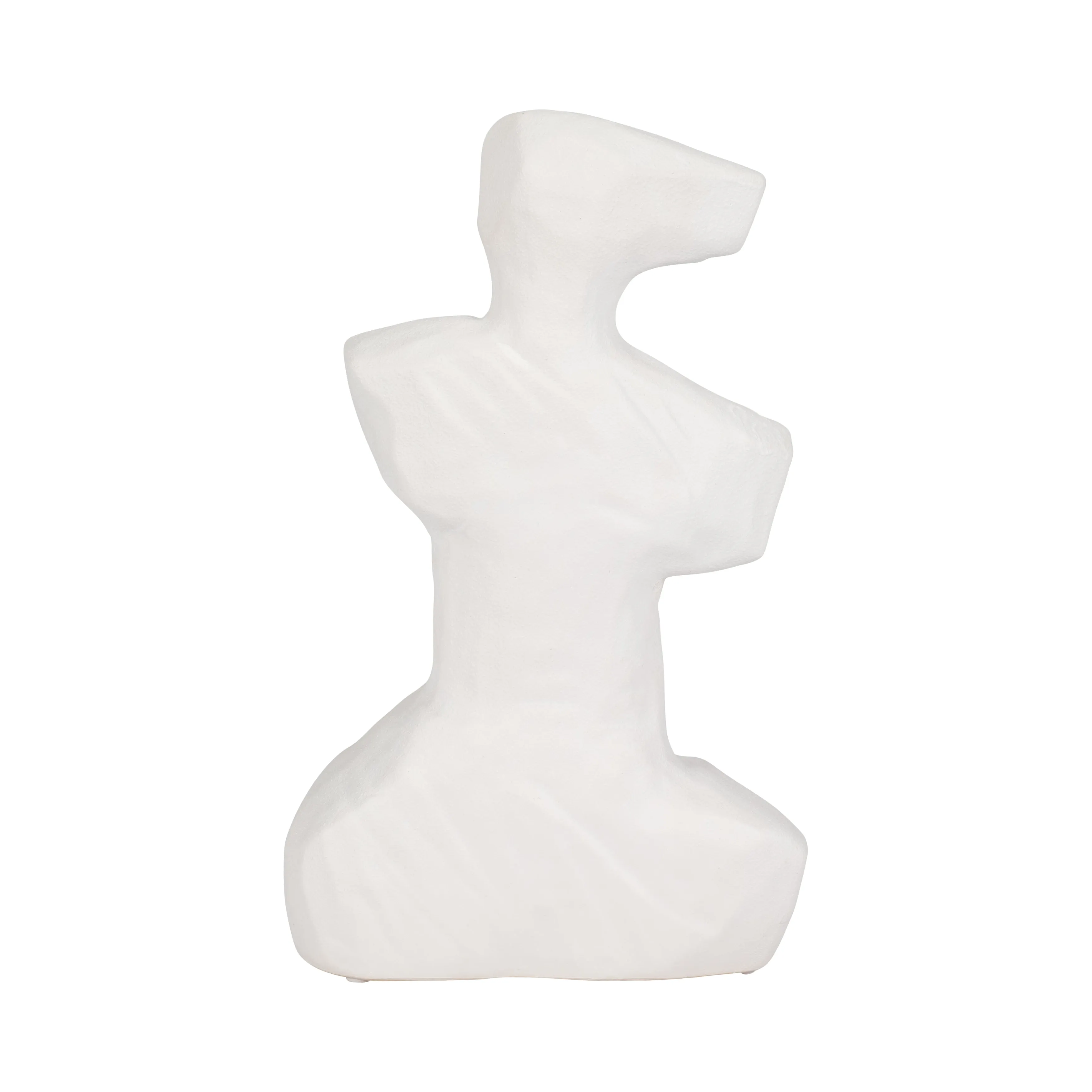 13" Abstract Venetian Figurine, White