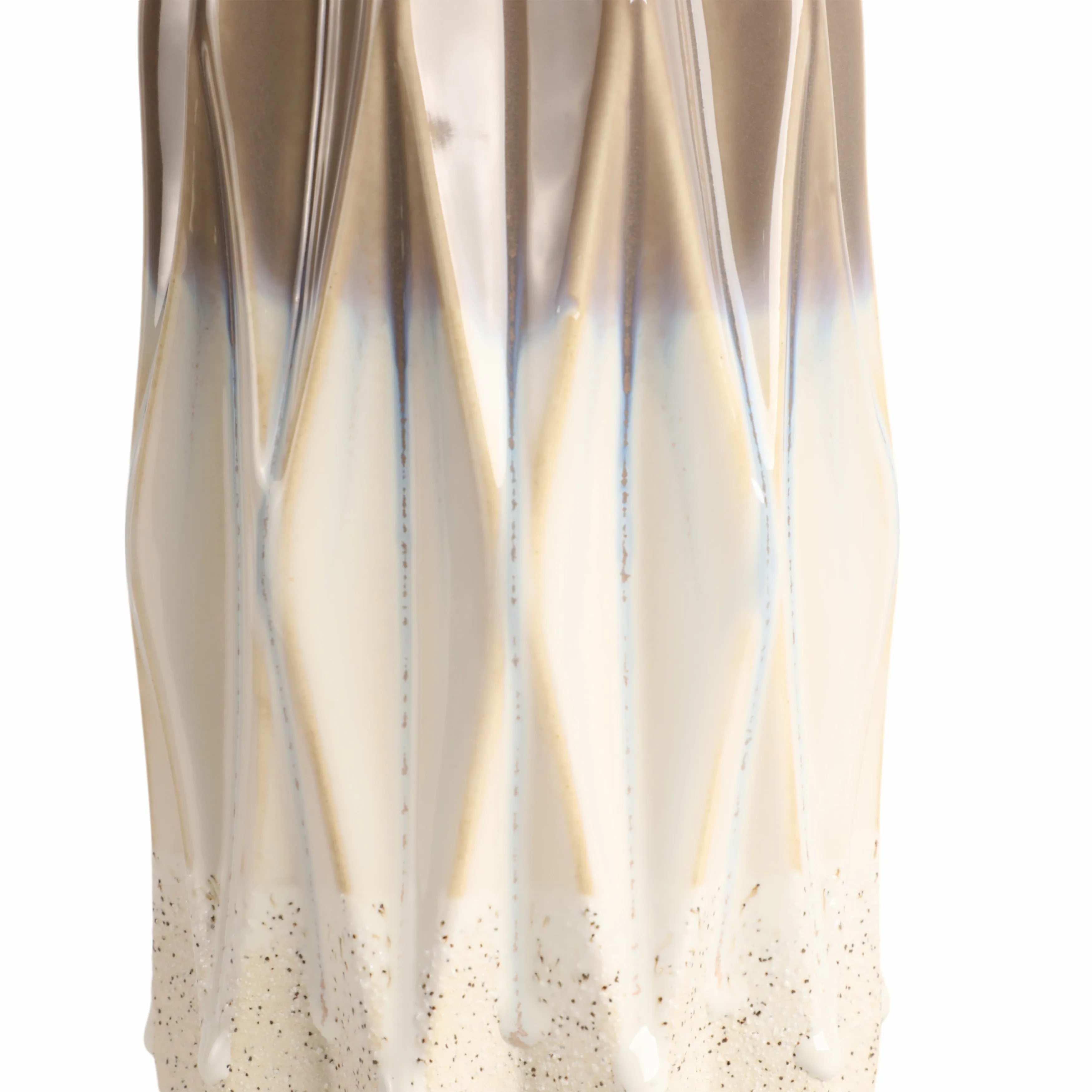 13" Calista Cream Glaze Small Vase