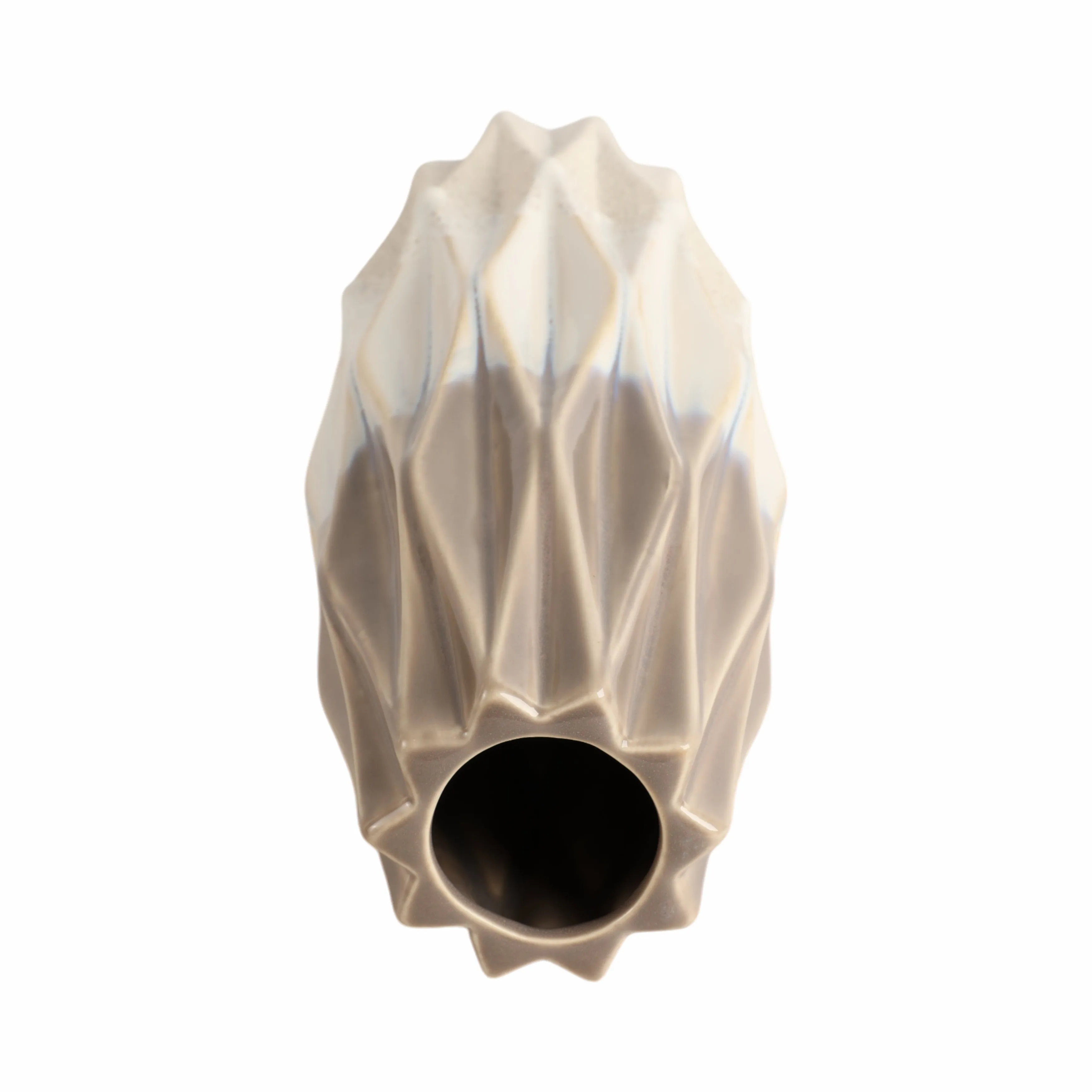13" Calista Cream Glaze Small Vase