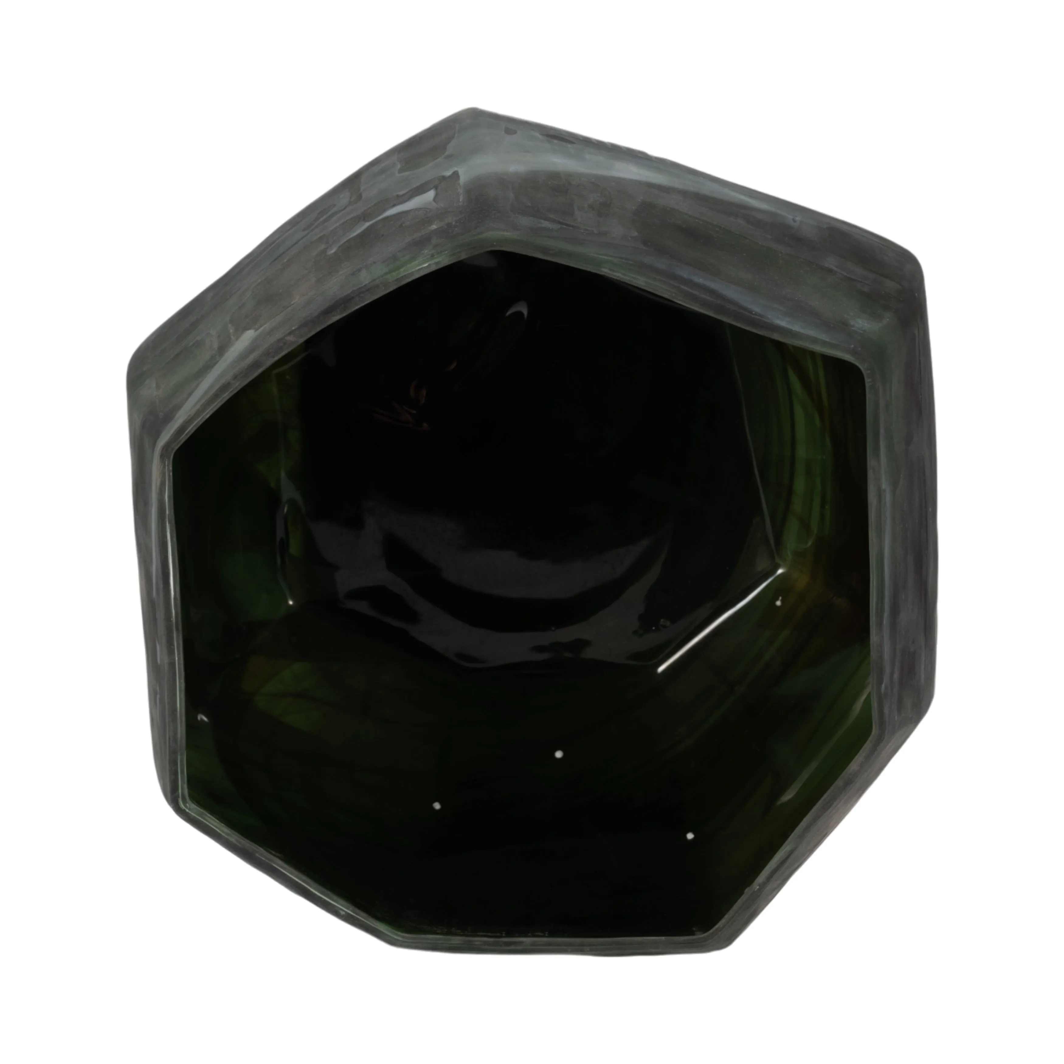 13" SAVU SMALL GREEN GLASS VASE