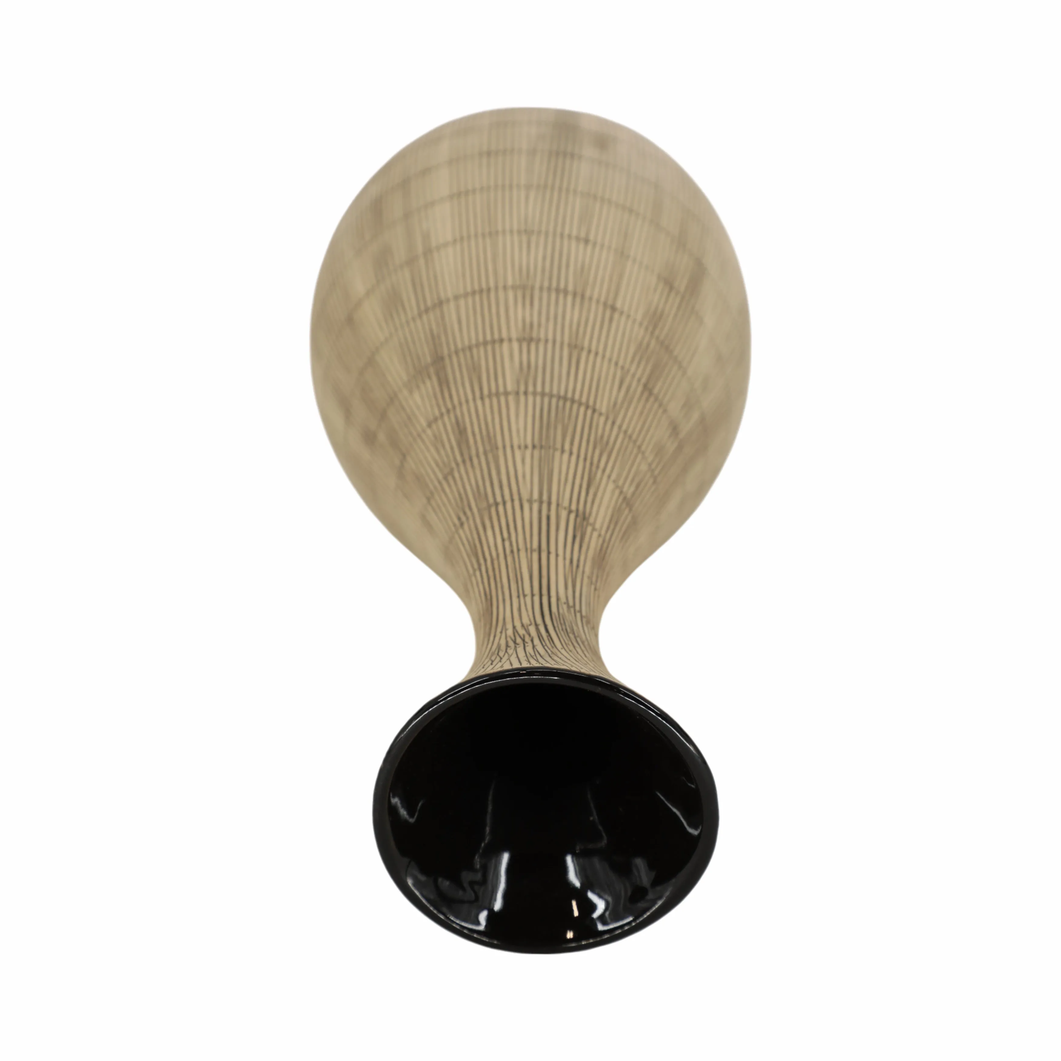 13" TEXTURED VASE, CREAM
