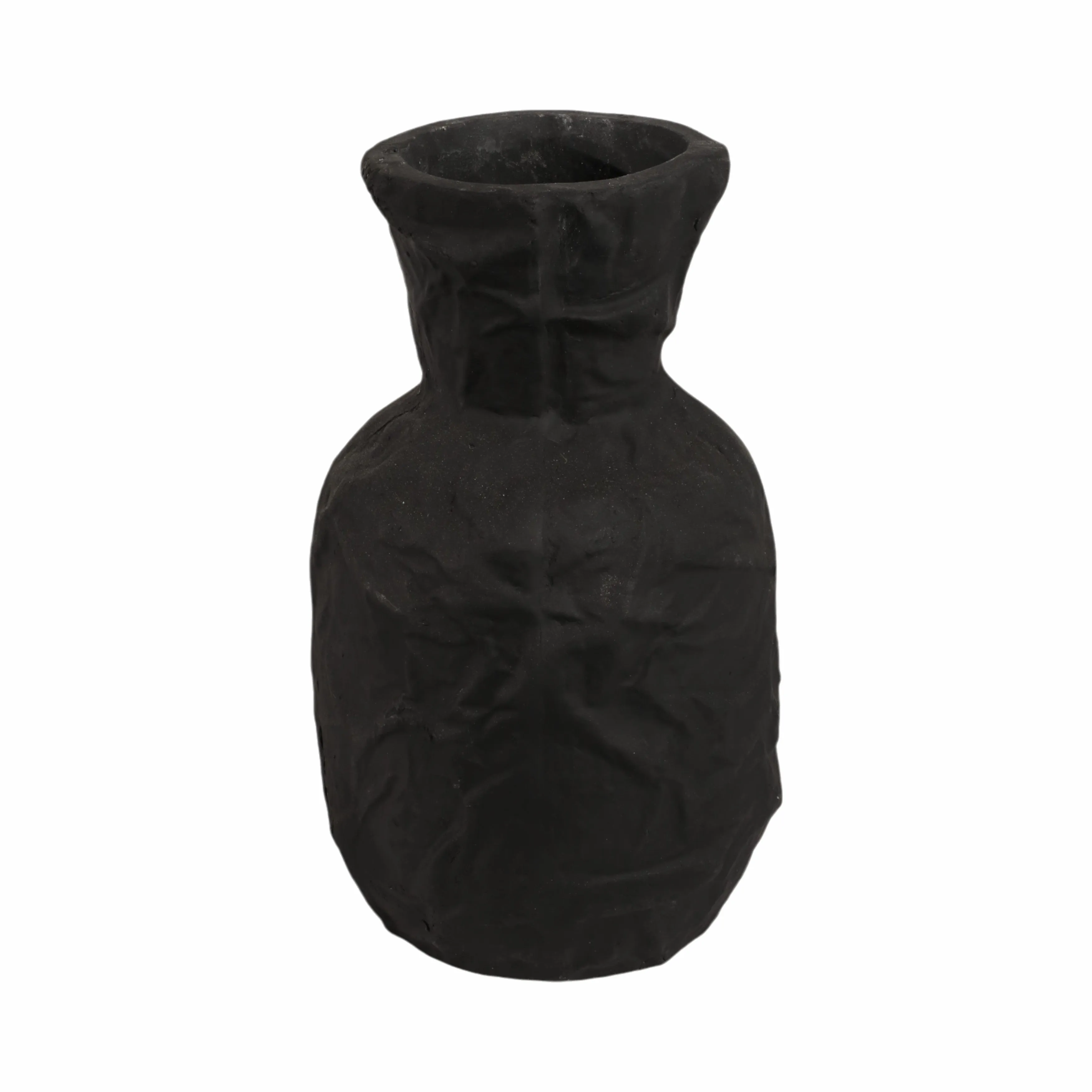 14" Cleo Large Black Ecomix Vase