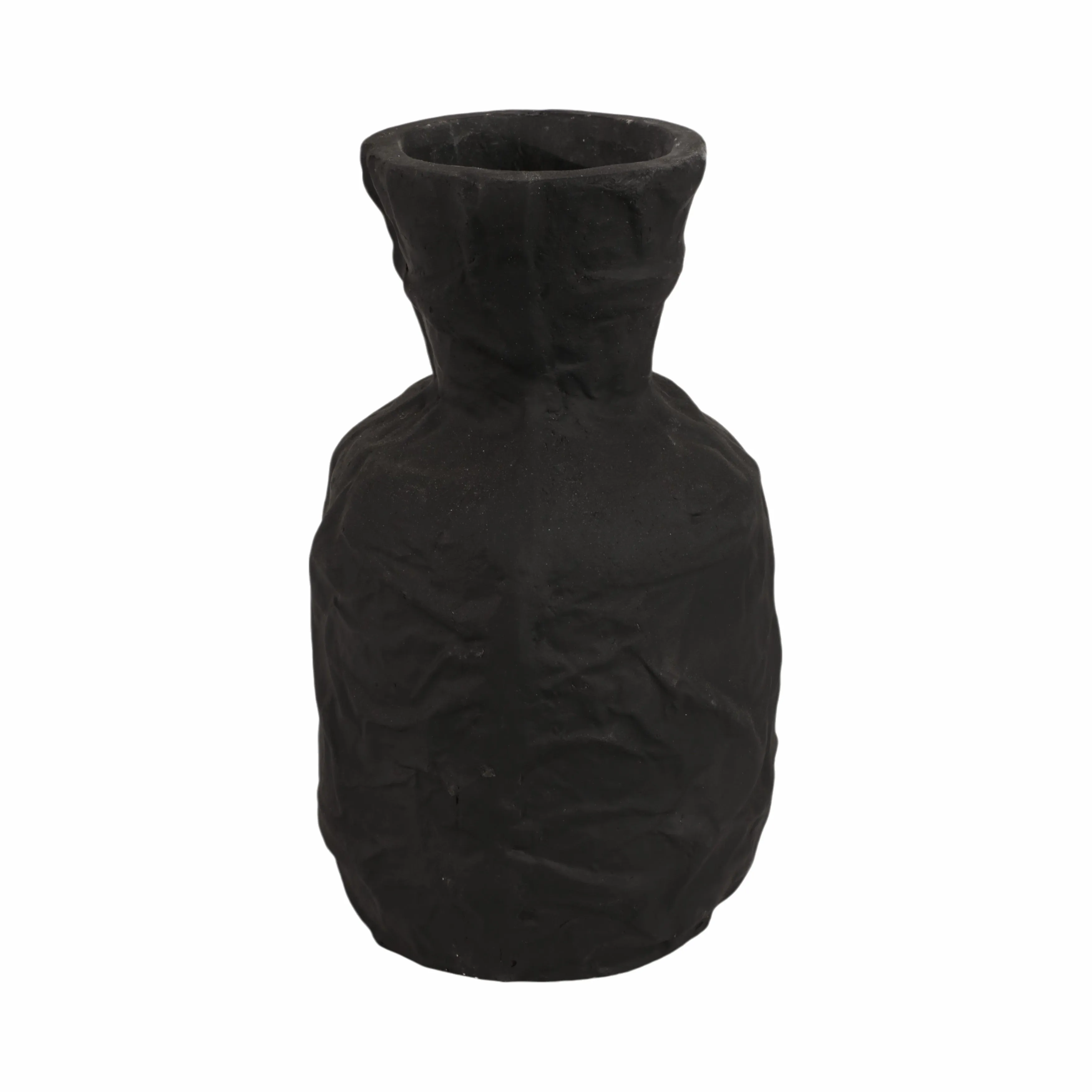 14" Cleo Large Black Ecomix Vase