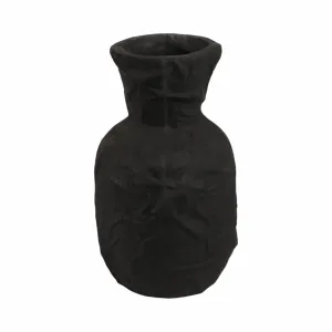 14" Cleo Large Black Ecomix Vase
