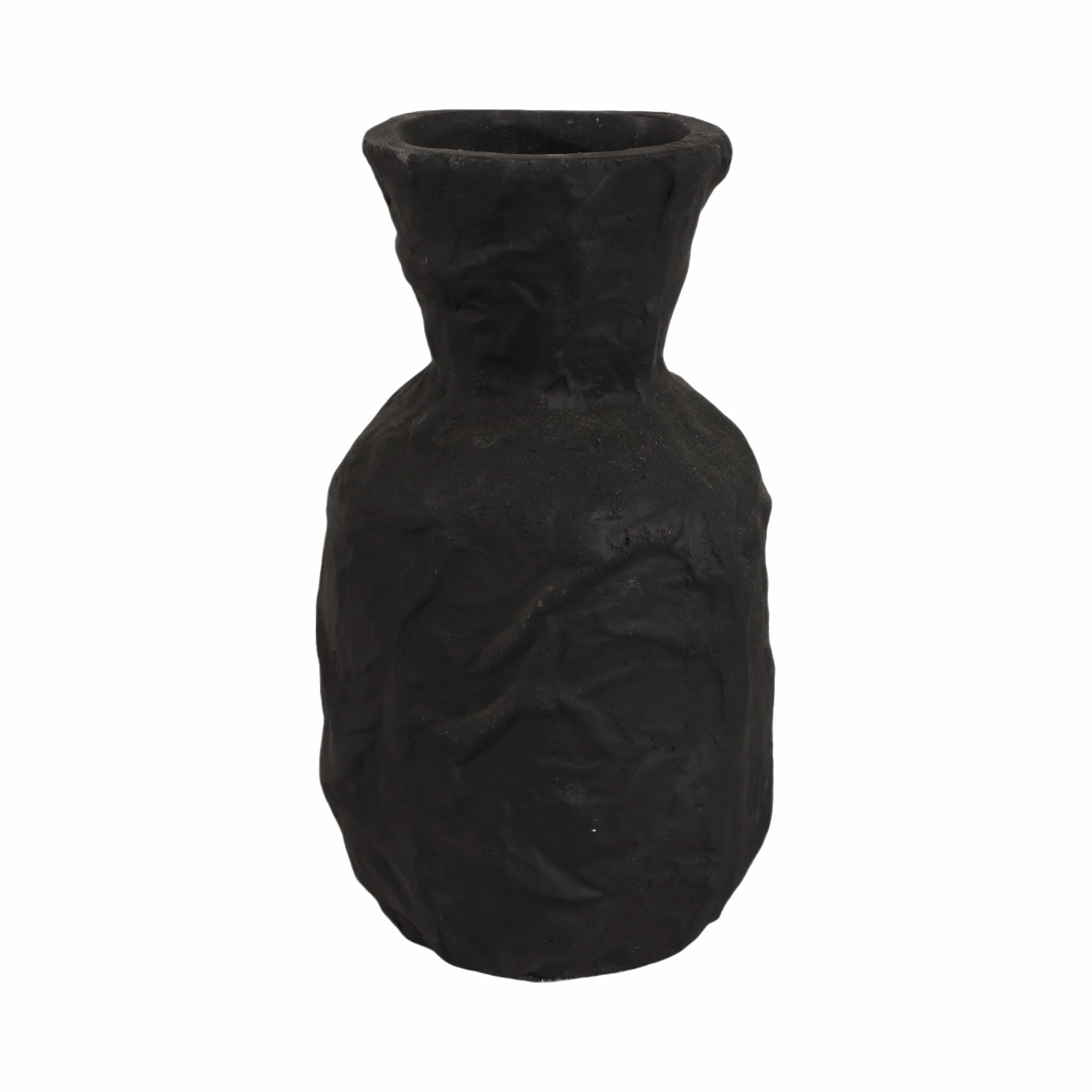 14" Cleo Large Black Ecomix Vase