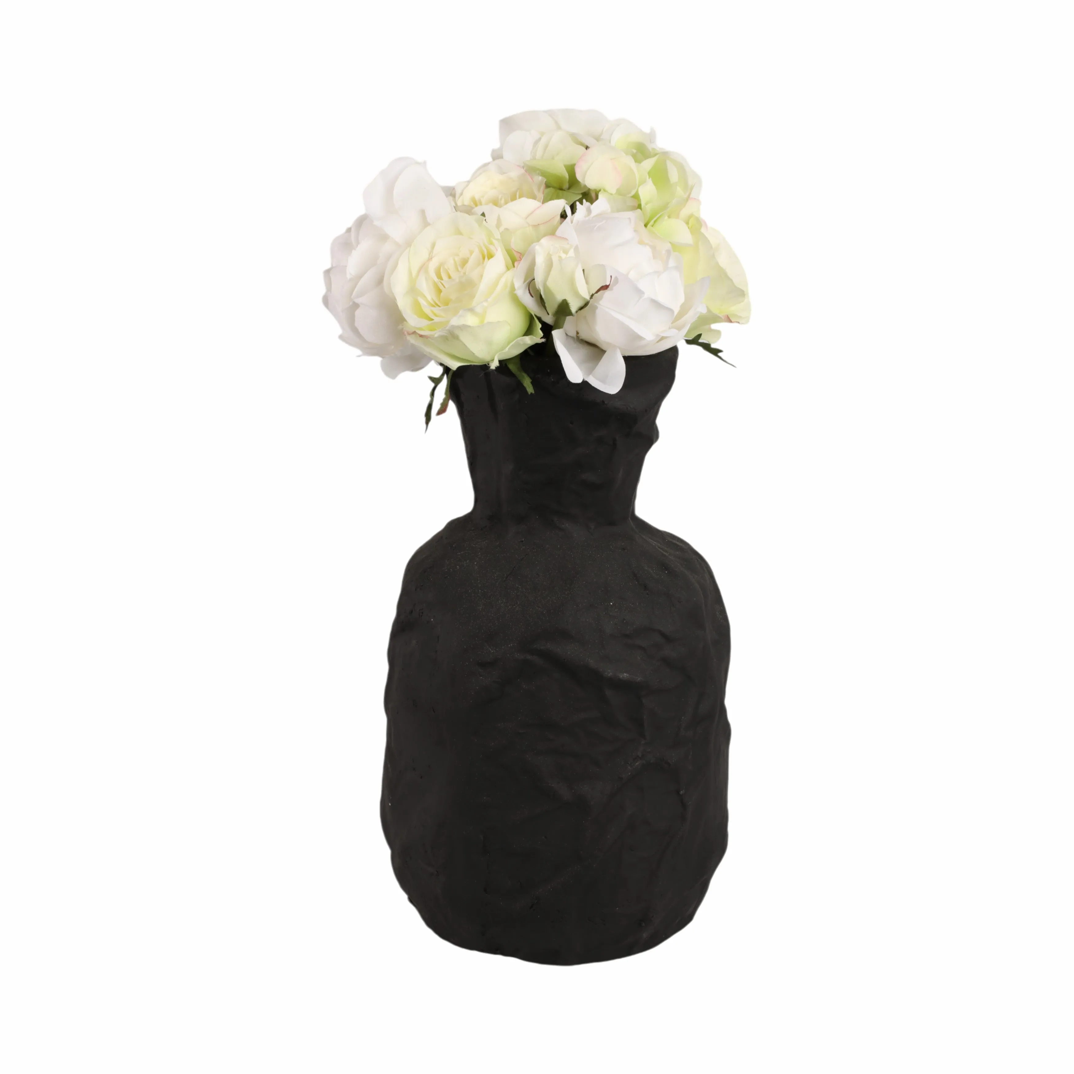 14" Cleo Large Black Ecomix Vase