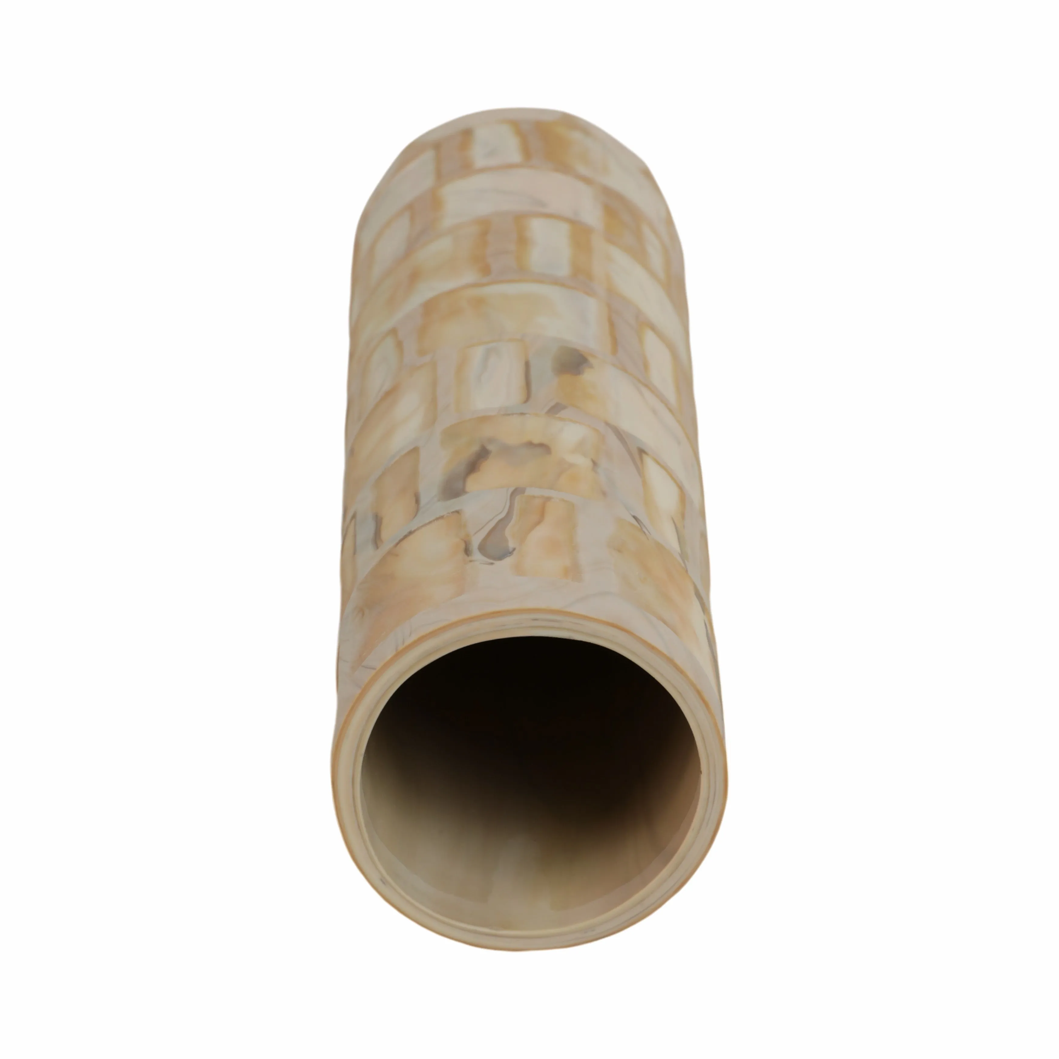 14" Savu Medium Brown Glass Vase