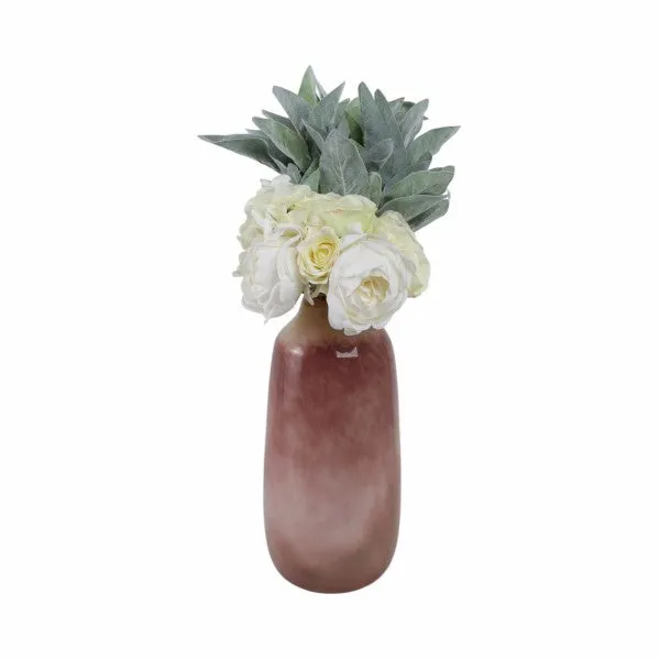 15" KANO LARGE MAUVE GLASS VASE