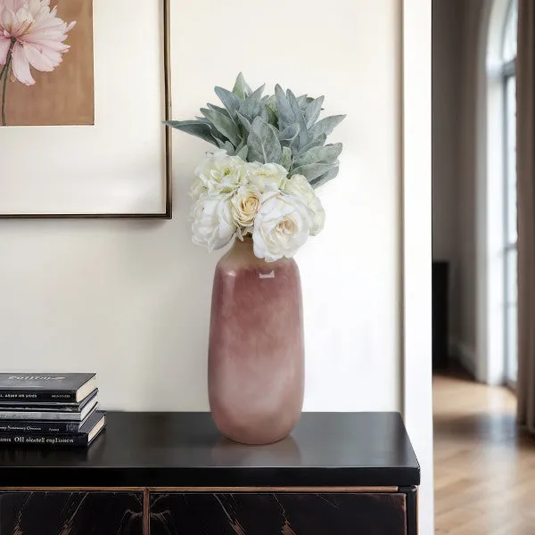 15" KANO LARGE MAUVE GLASS VASE