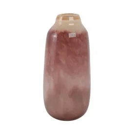 15" KANO LARGE MAUVE GLASS VASE