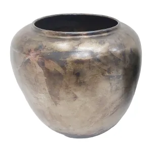 15" Maine Large Acid Wash Metal Vase