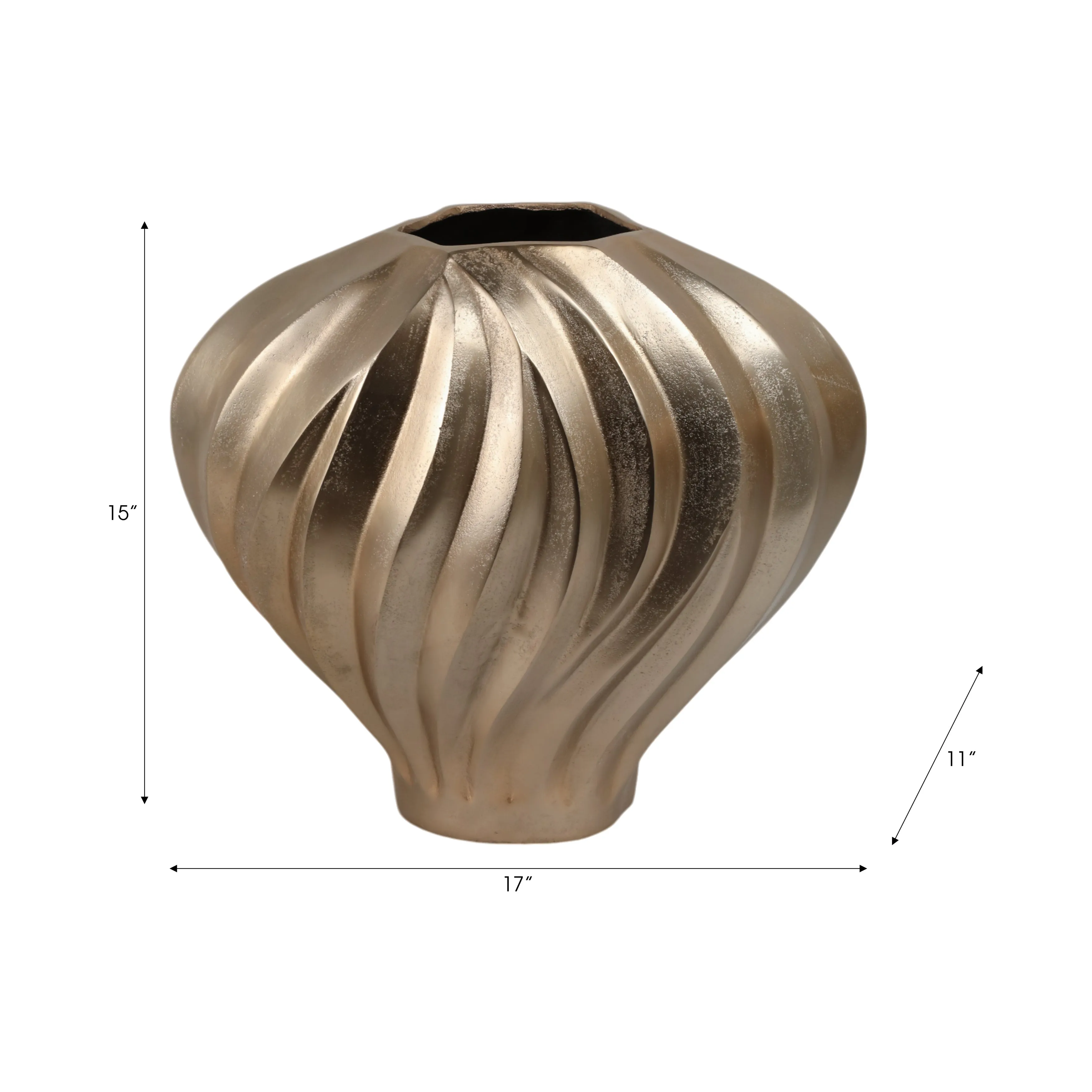15" Racine Small Gold Vase